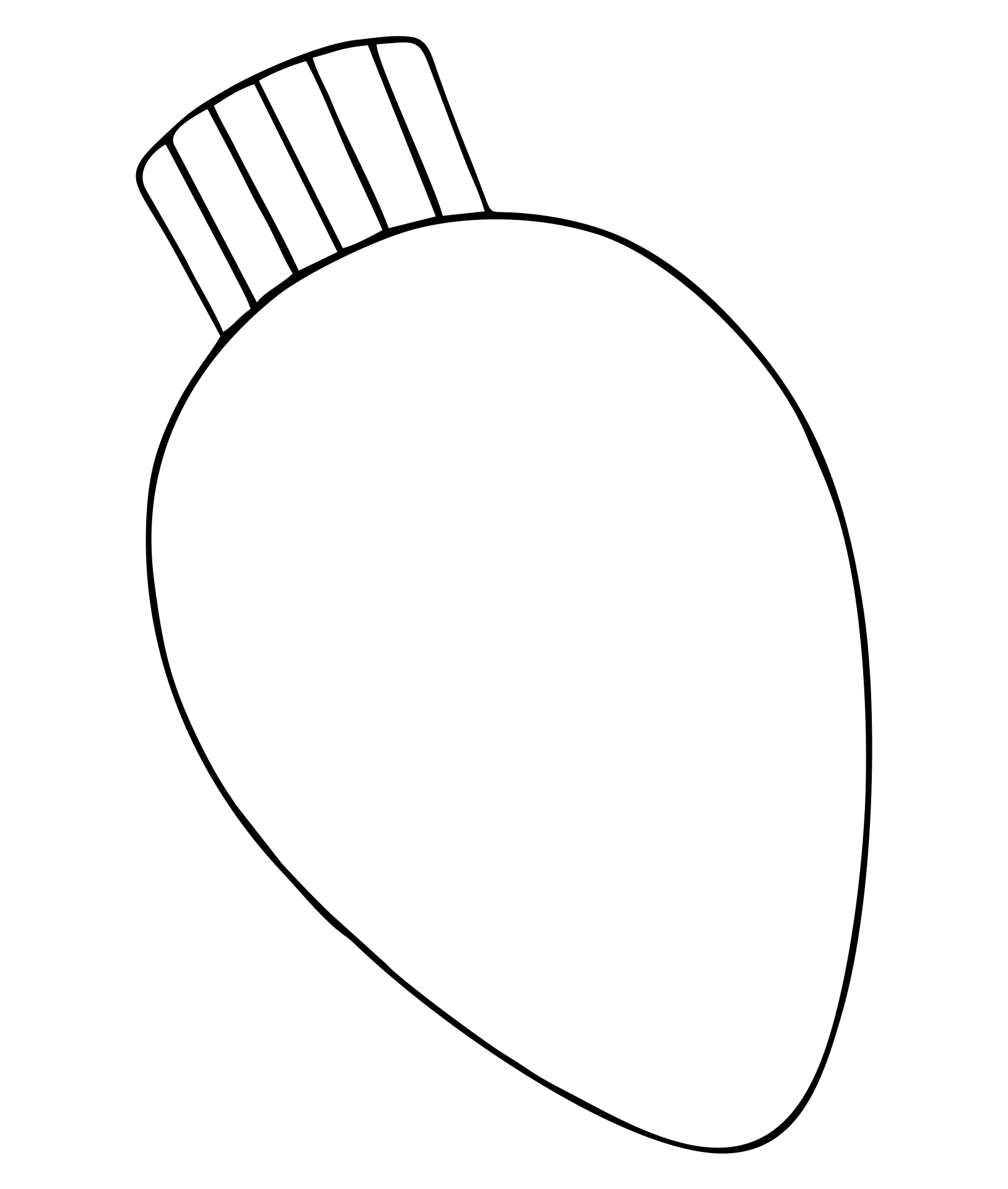 Clipart Christmas Light Bulb Template