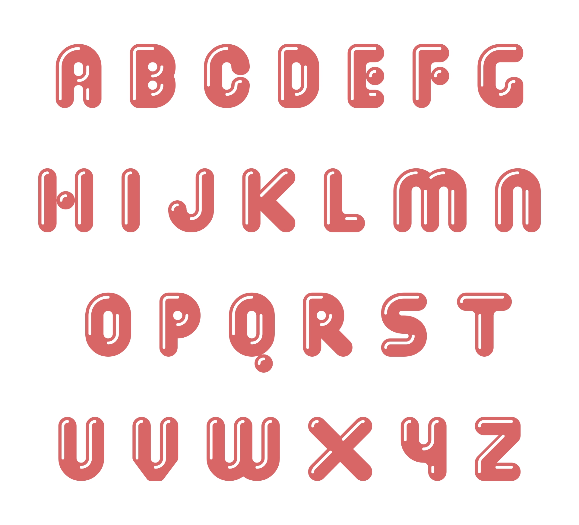 Bubble Letter Aesthetic Font