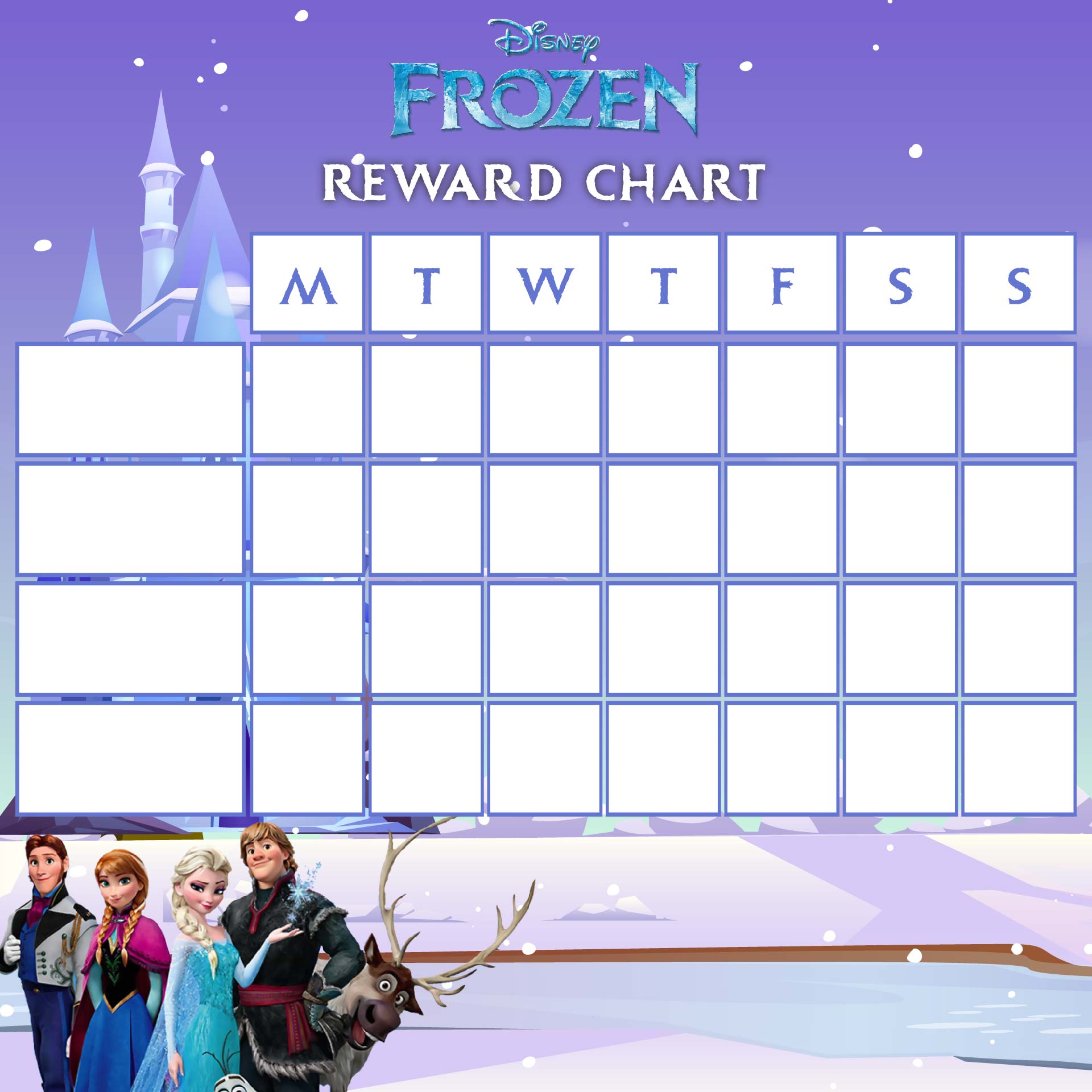 Disney Frozen Printable Reward Chart