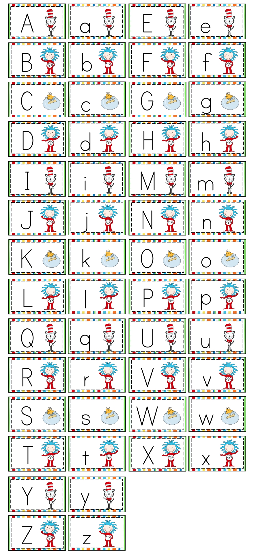 9 Best Dr Seuss Alphabet Printables Printablee Com