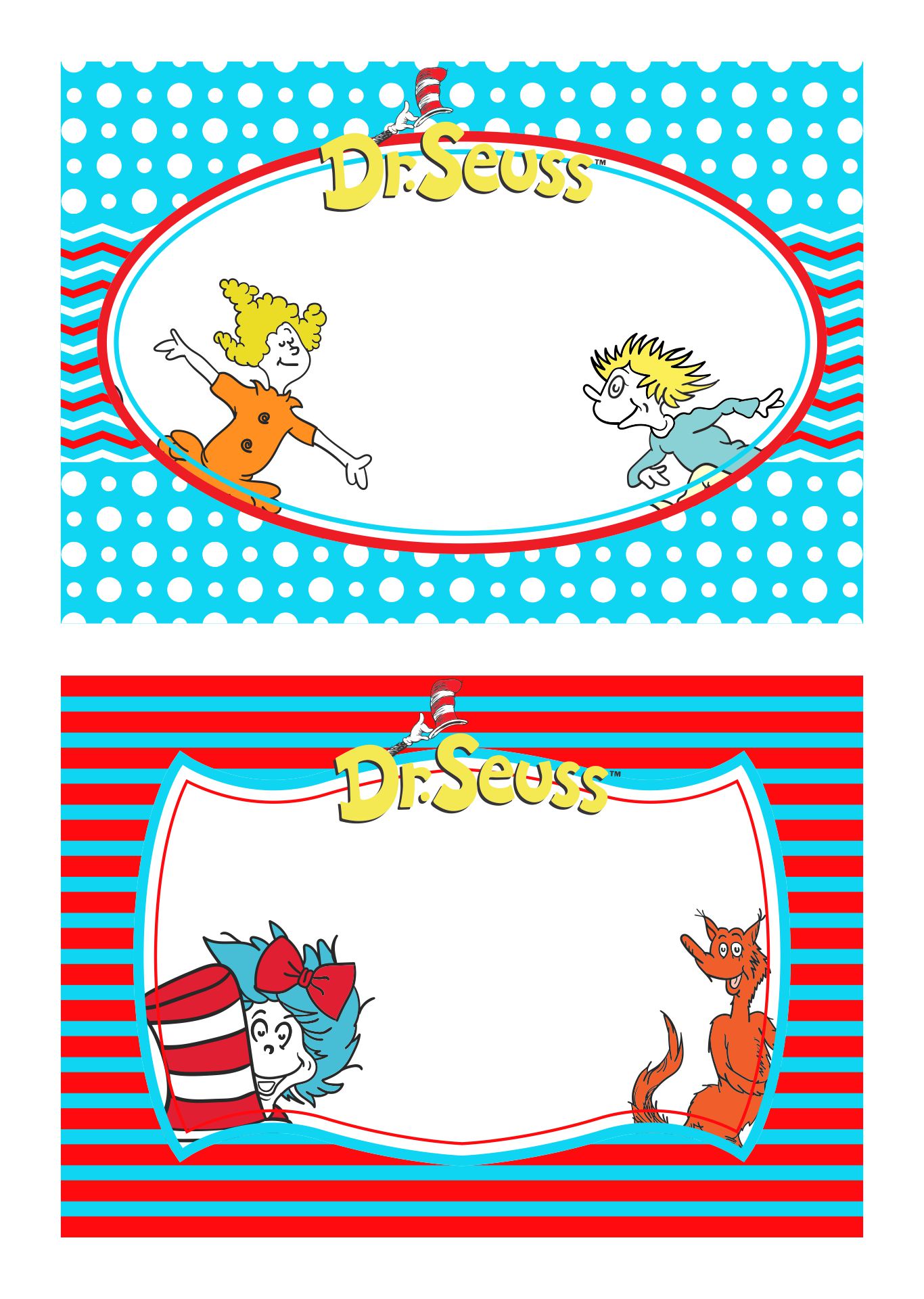 Dr. Seuss Name Tags Printable 