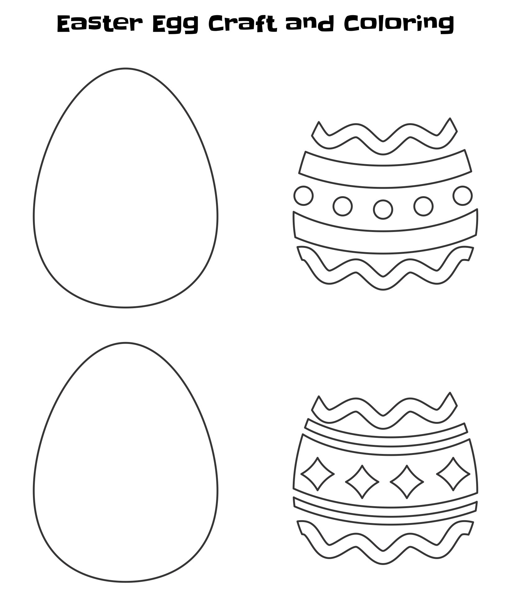 Easter Crafts Coloring Pages
