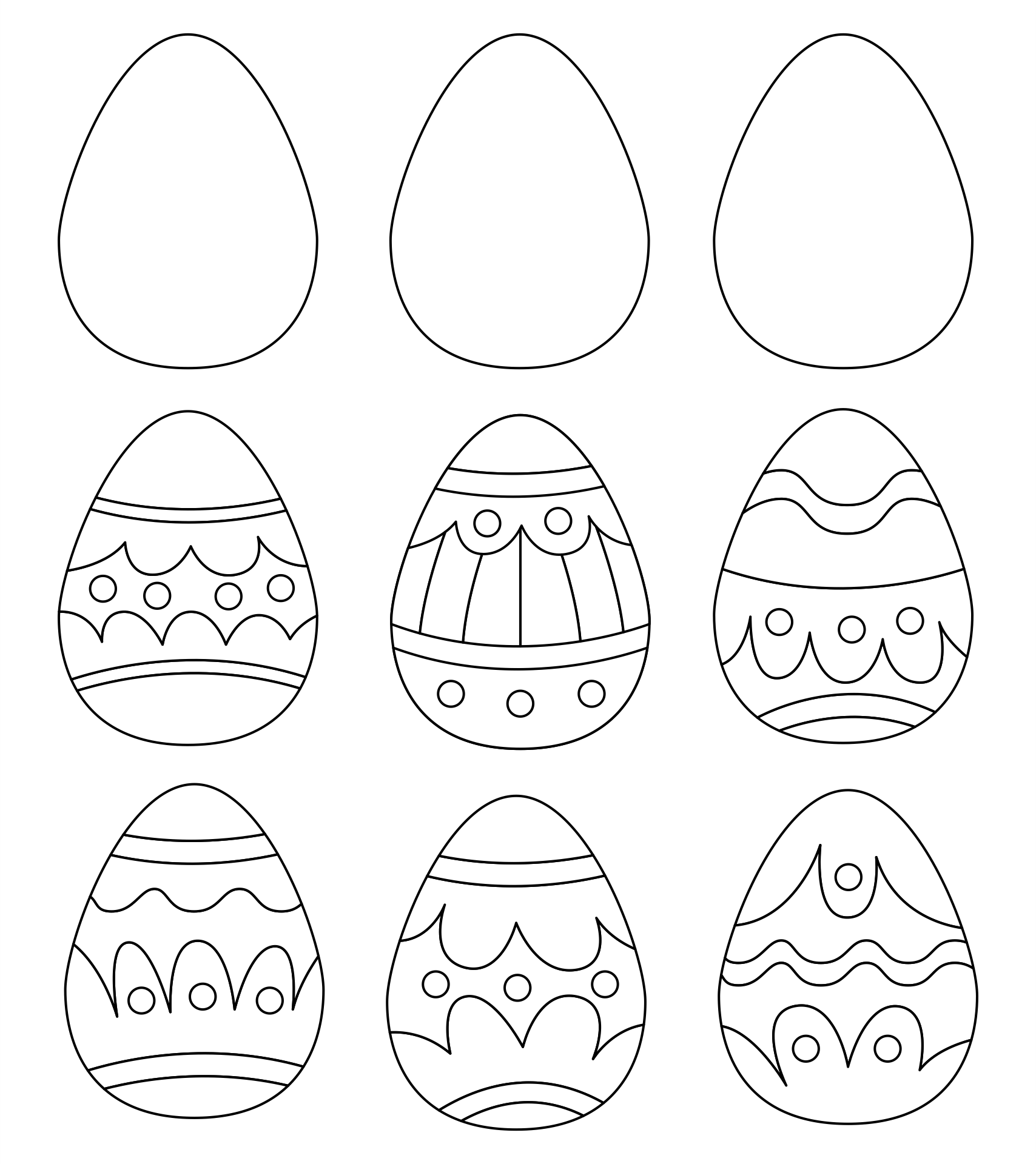 Easter Egg Cut Out Template to Print