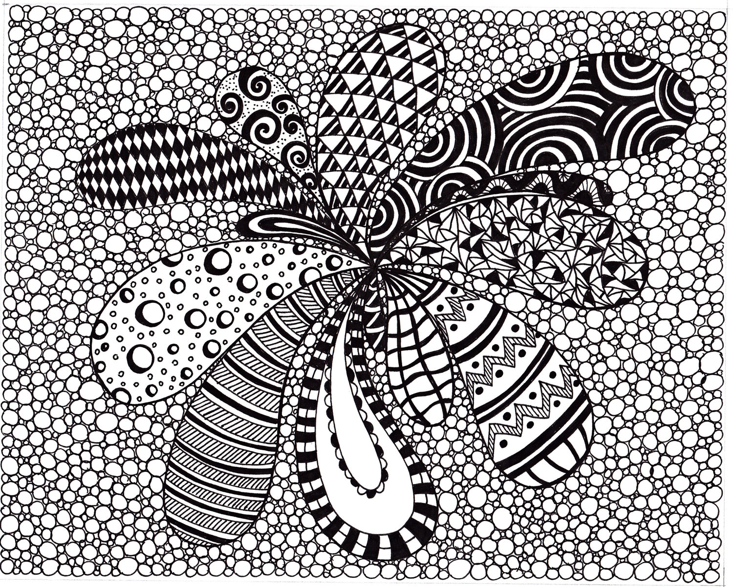 Easy Black and White Abstract Art