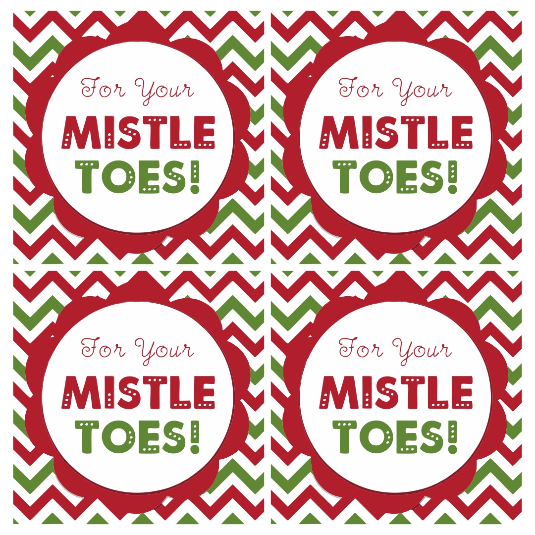 8 Best Christmas Mistletoe Gift Tags Printable Free