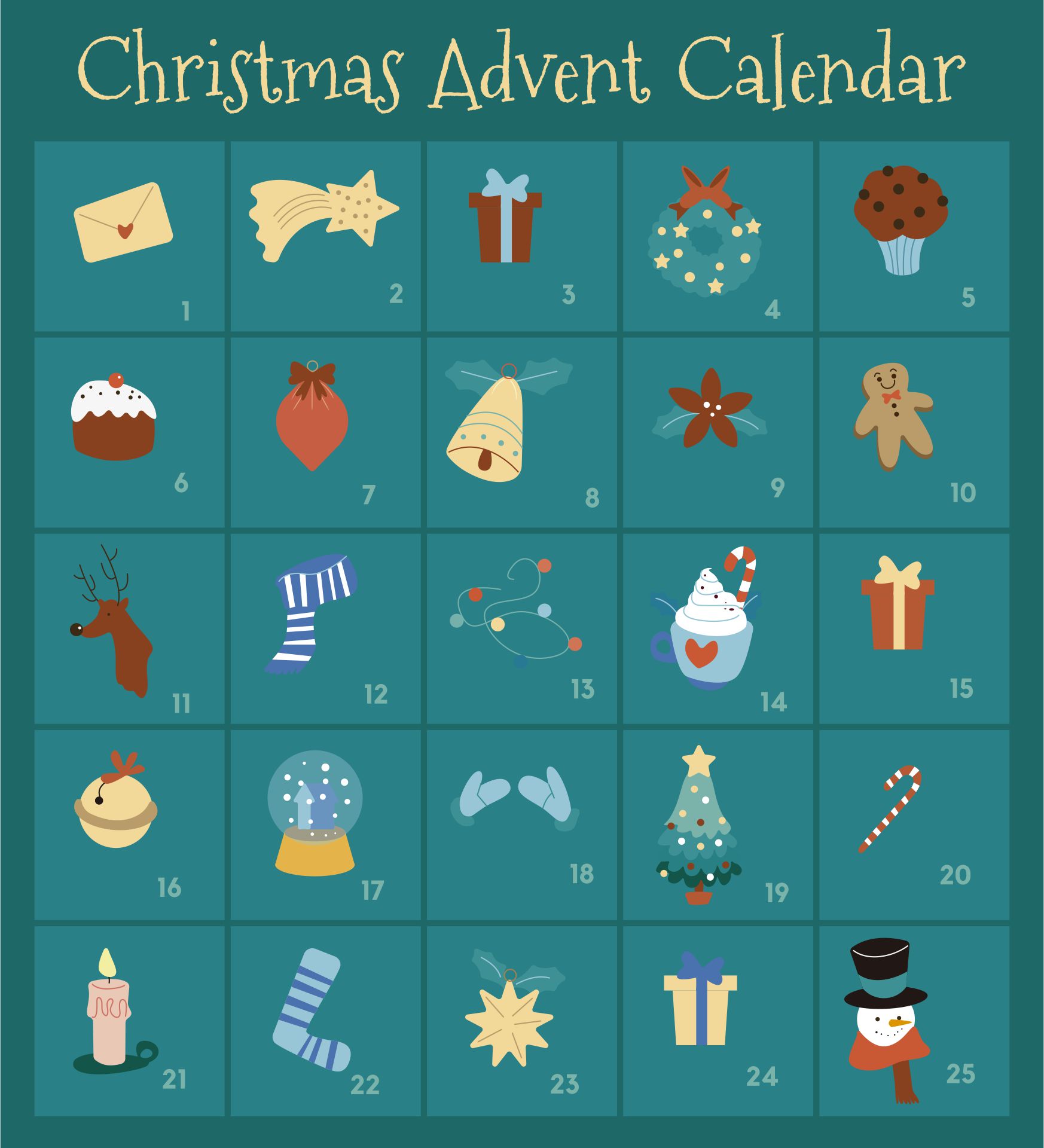 Christmas Calendar Numbers 15 Free PDF Printables Printablee Christmas Calendar Numbers 15 Free PDF Printables Printablee