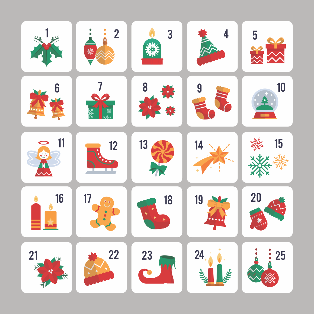 Christmas Numbers Printable 1 50