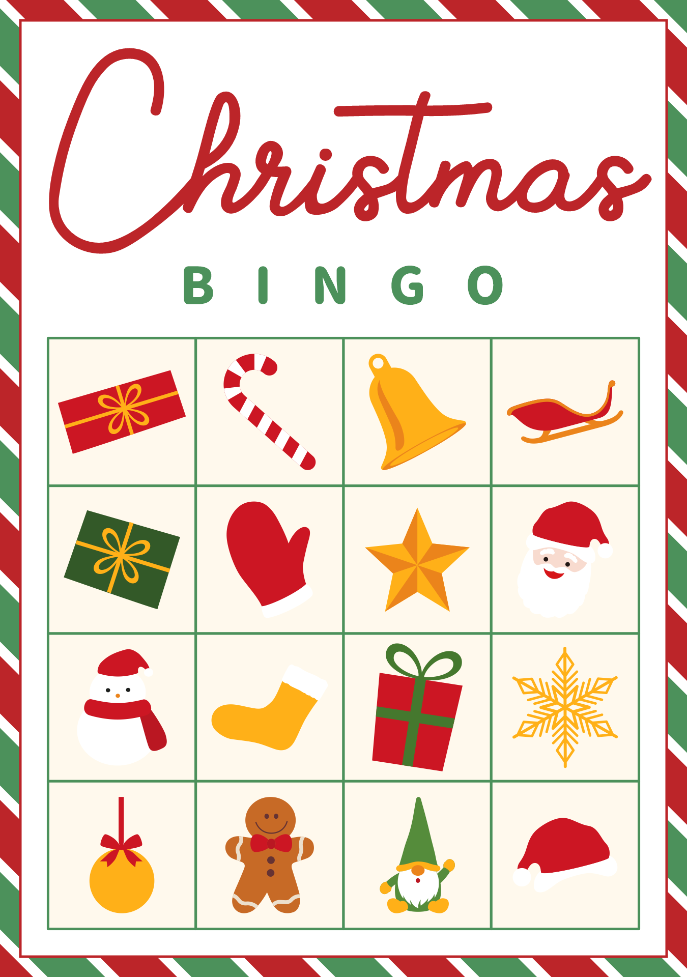  Printable Christmas Bingo Sheets