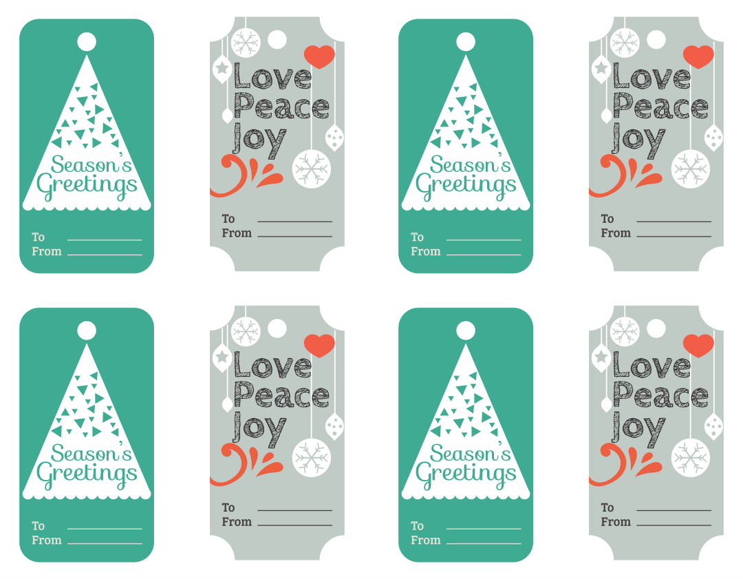 Christmas Mistletoe Gift Tags Printable 