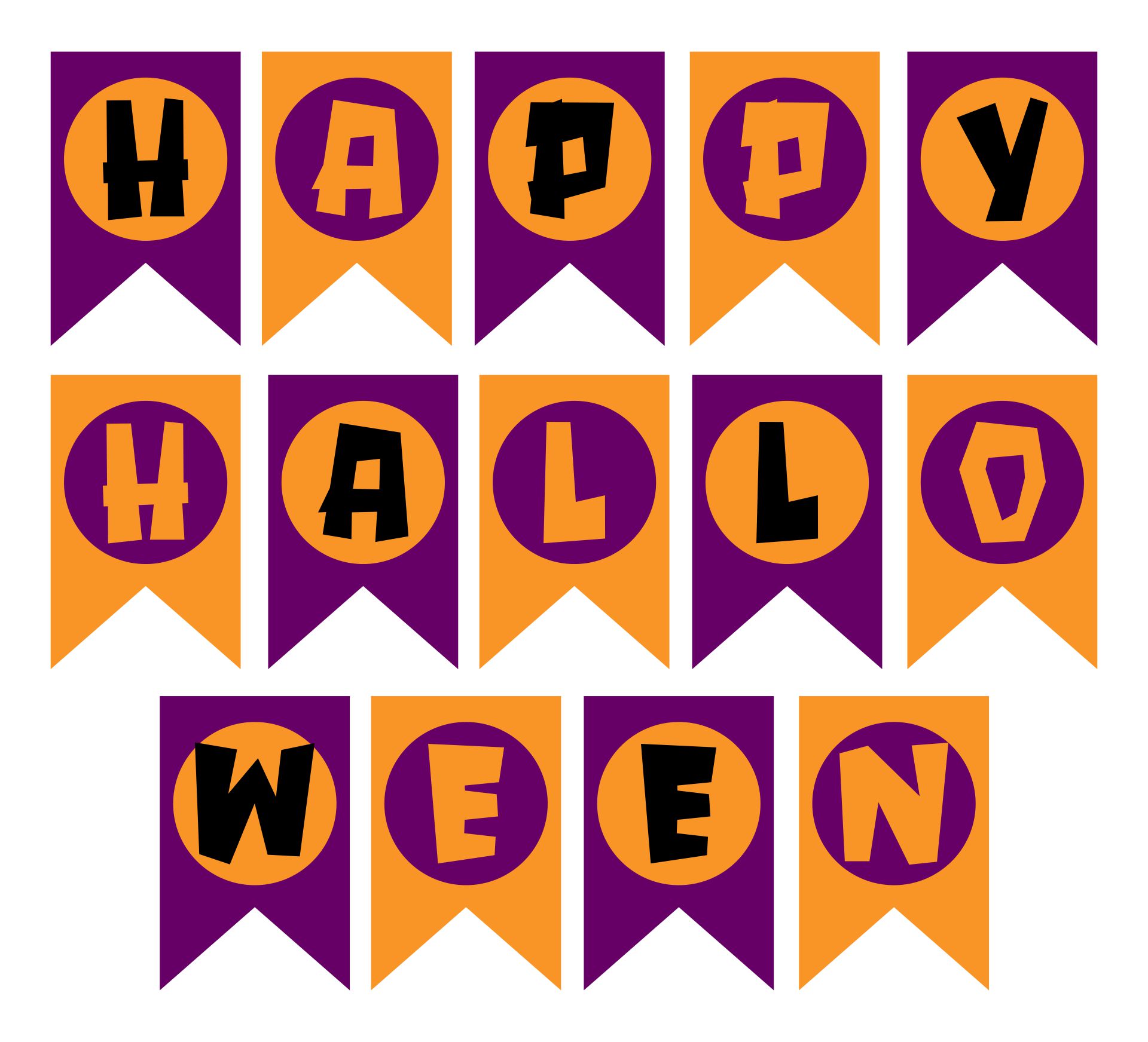 Happy Halloween Banner Printable Free