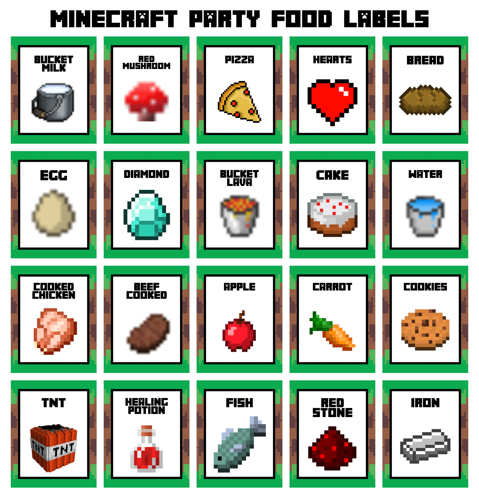 ultimate-minecraft-party-printable-food-labels-mixedstew-com-minecraft-food-minecraft-food