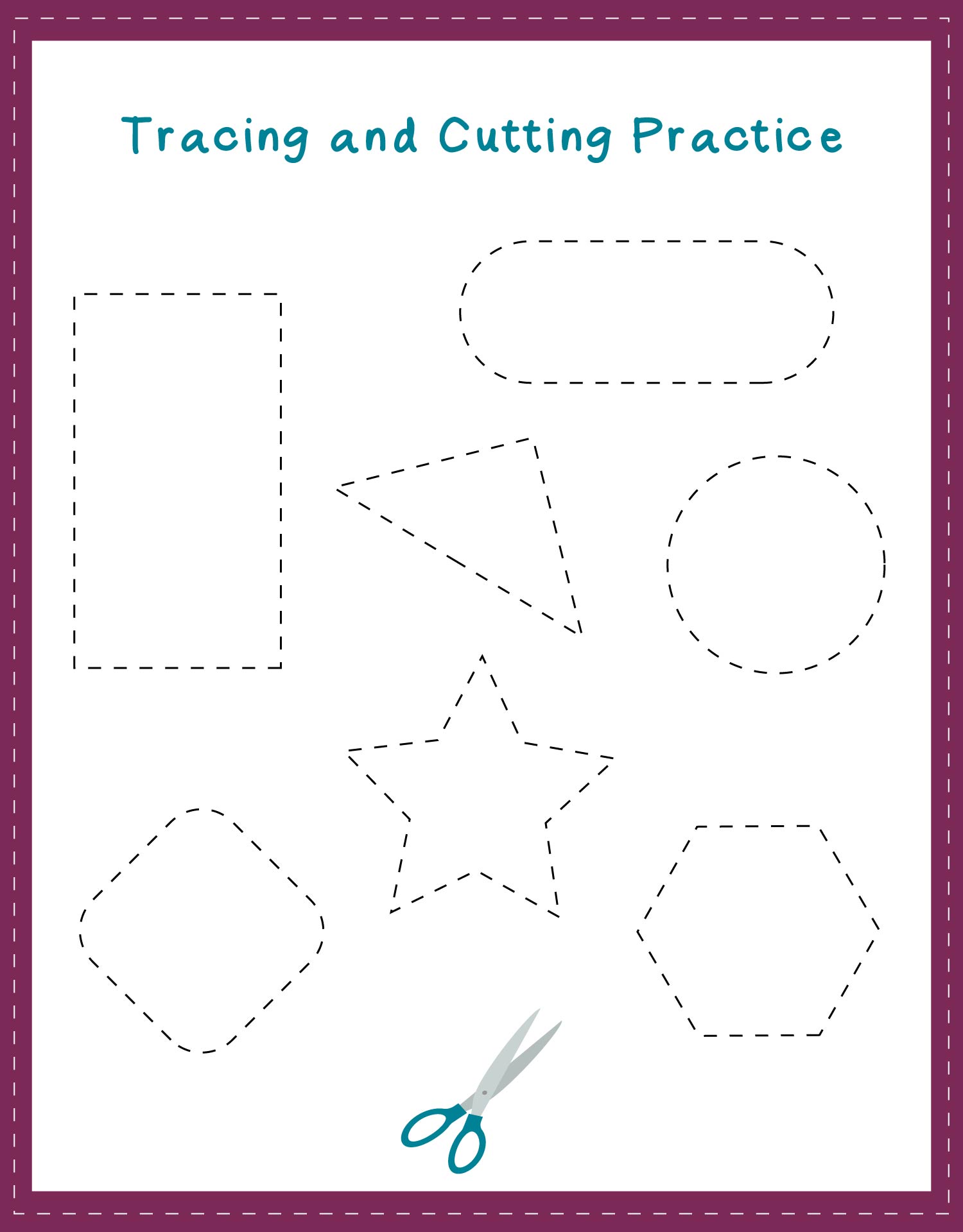 4 Best Cutting And Tracing Printable Worksheets PDF For Free At Printablee