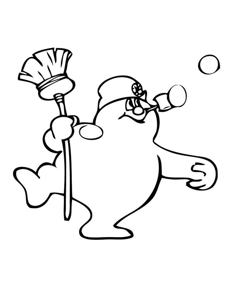 Frosty Snowman Coloring Pages