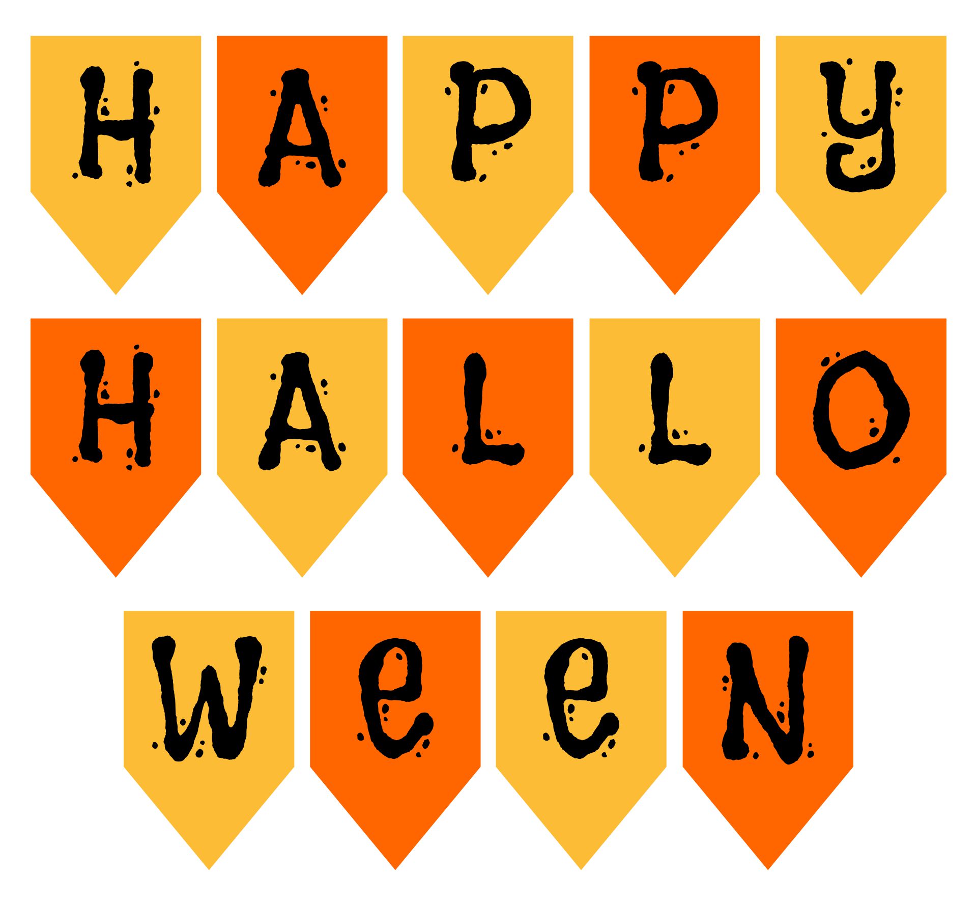 Happy Halloween Banner Printable