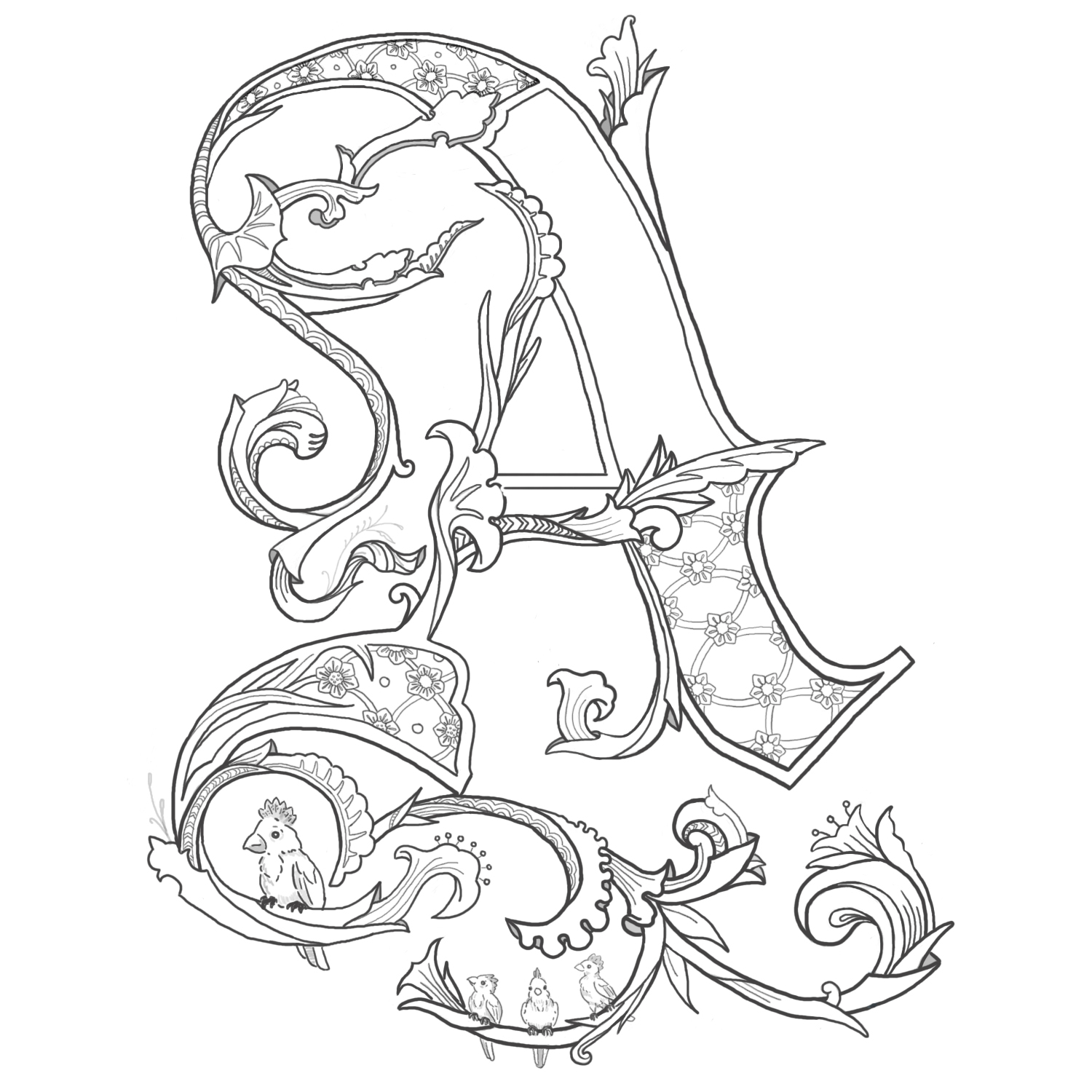 Free Printable Illuminated Letters Templates Menestreistear