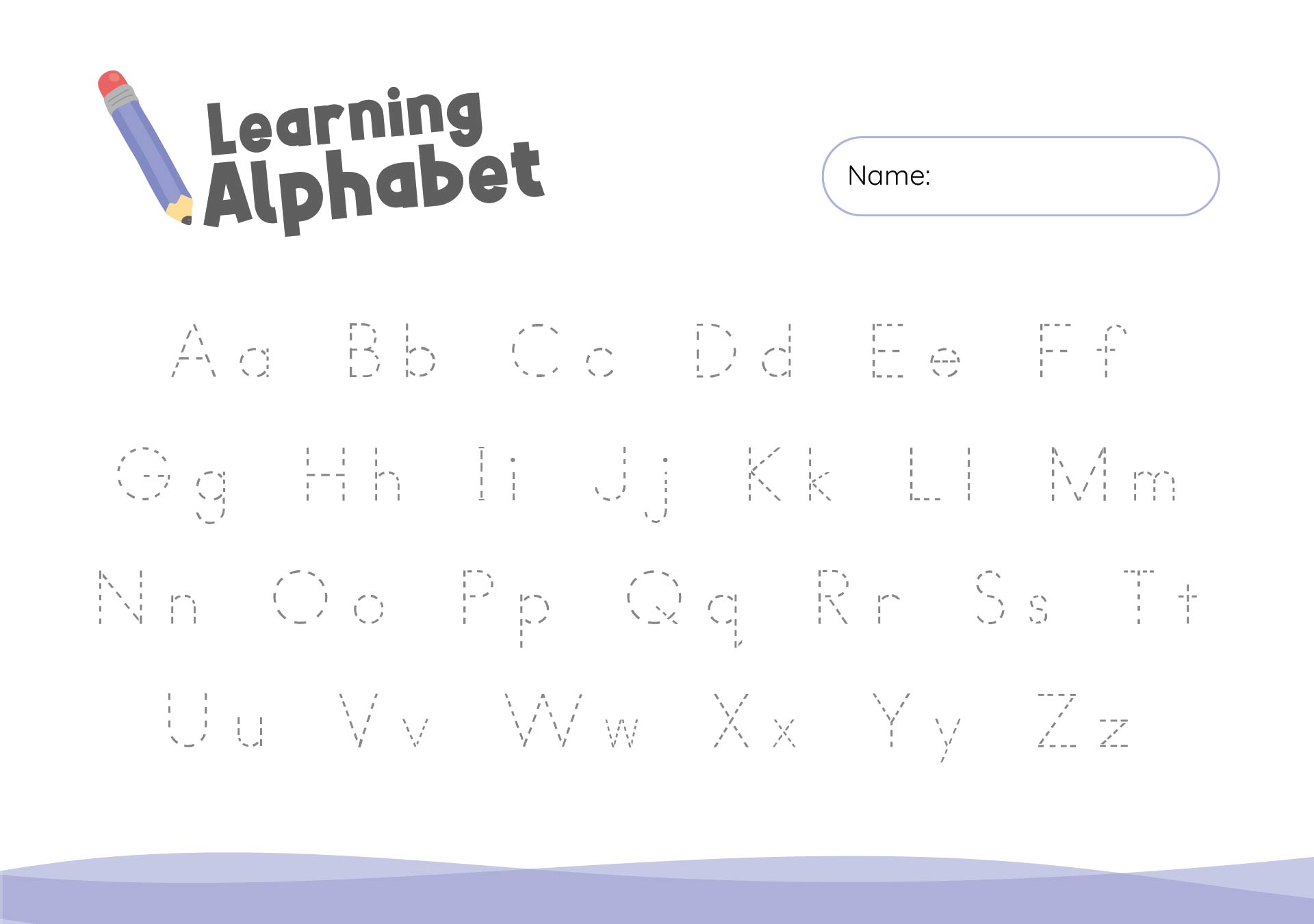 Printable Alphabet Letter Tracing Worksheets
