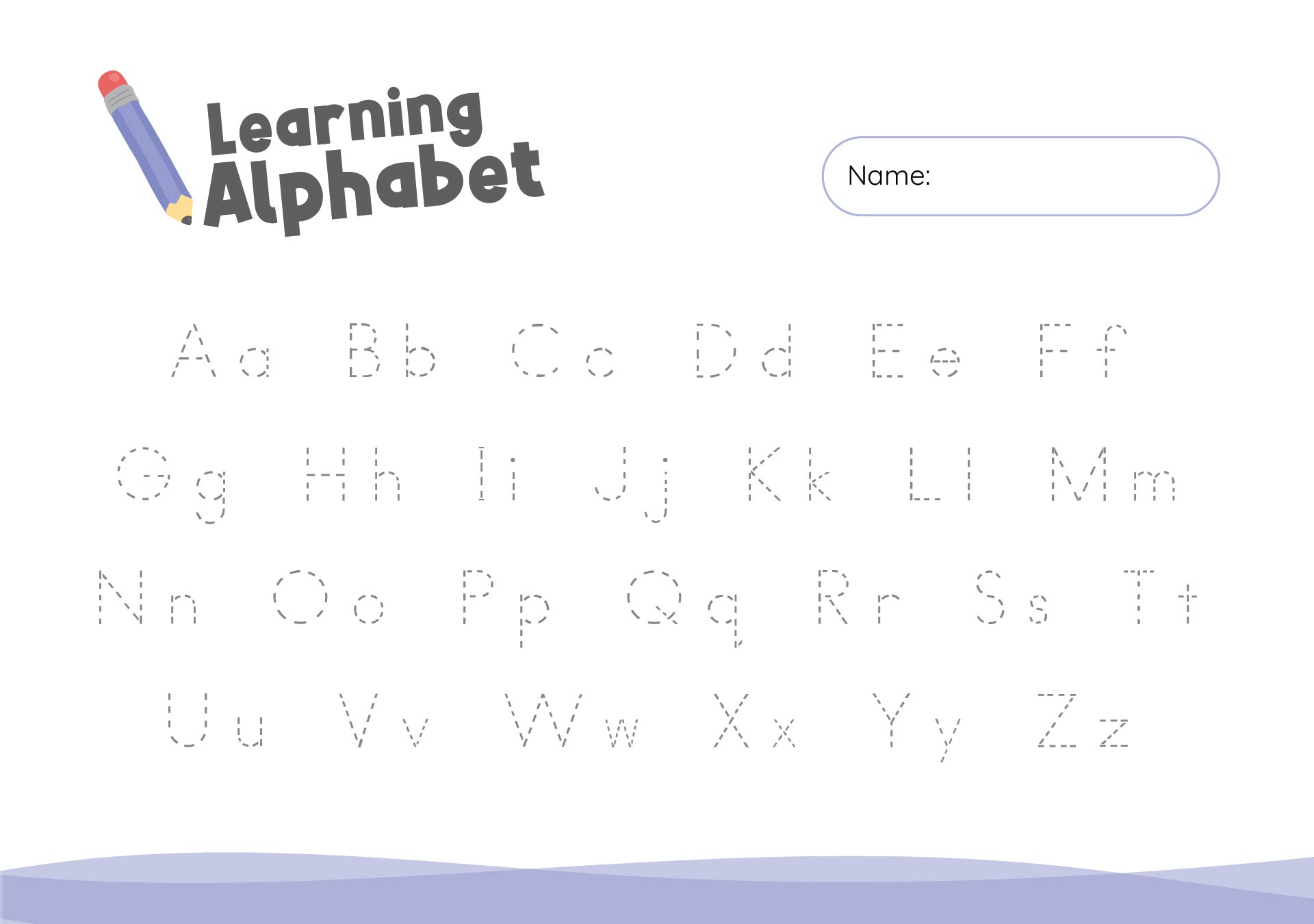  Printable Alphabet Tracing Worksheets