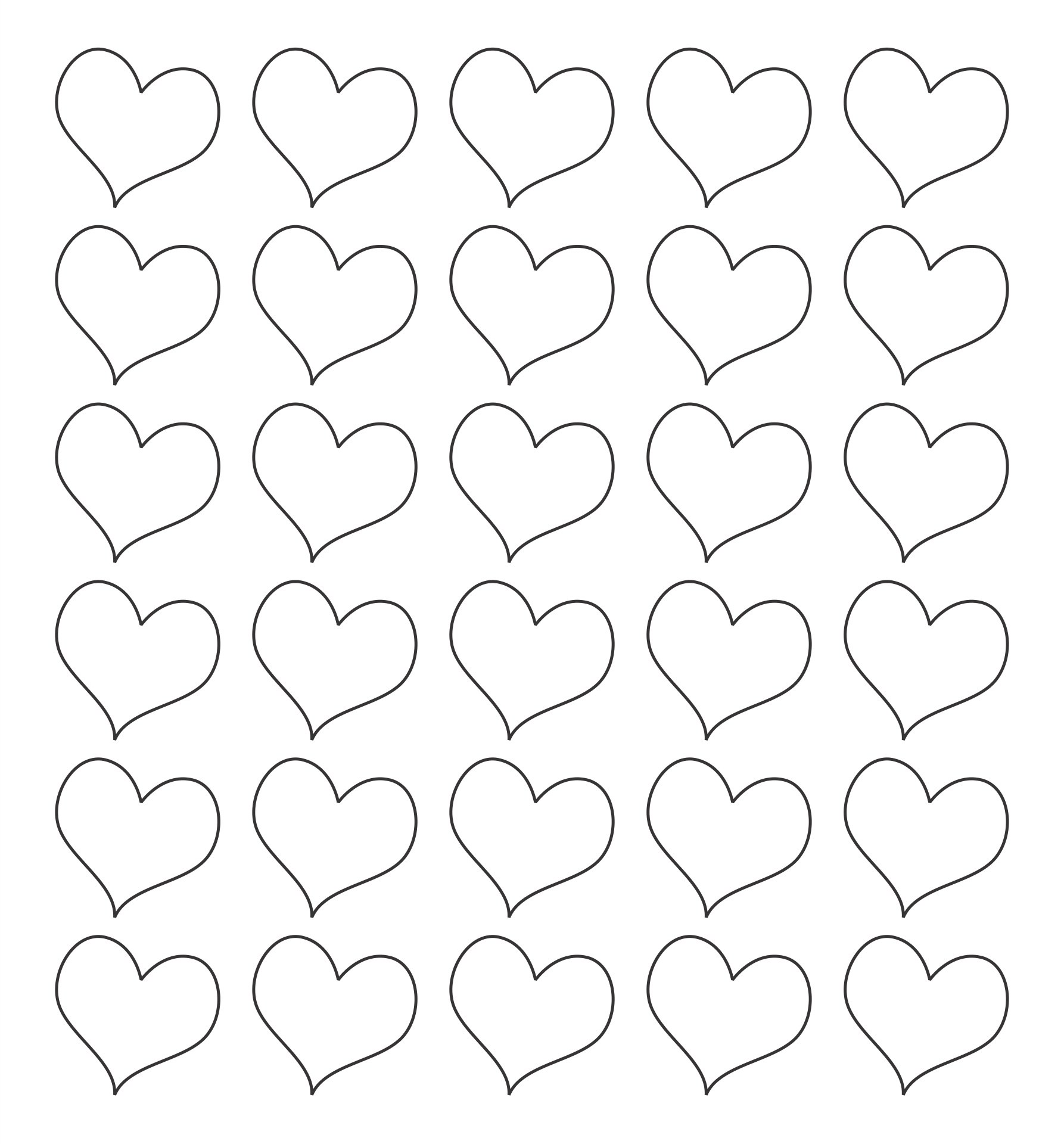 Printable Heart Cut Out Template