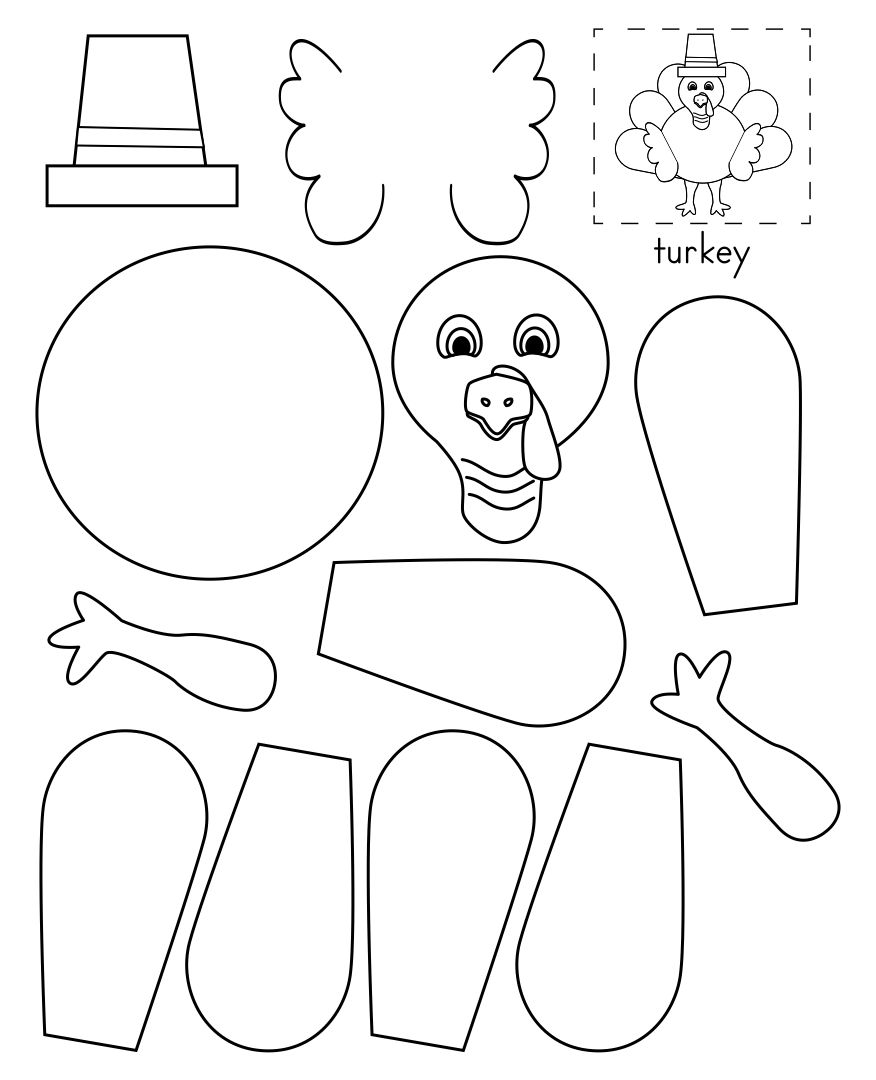 Thanksgiving Turkey Cut Out Craft