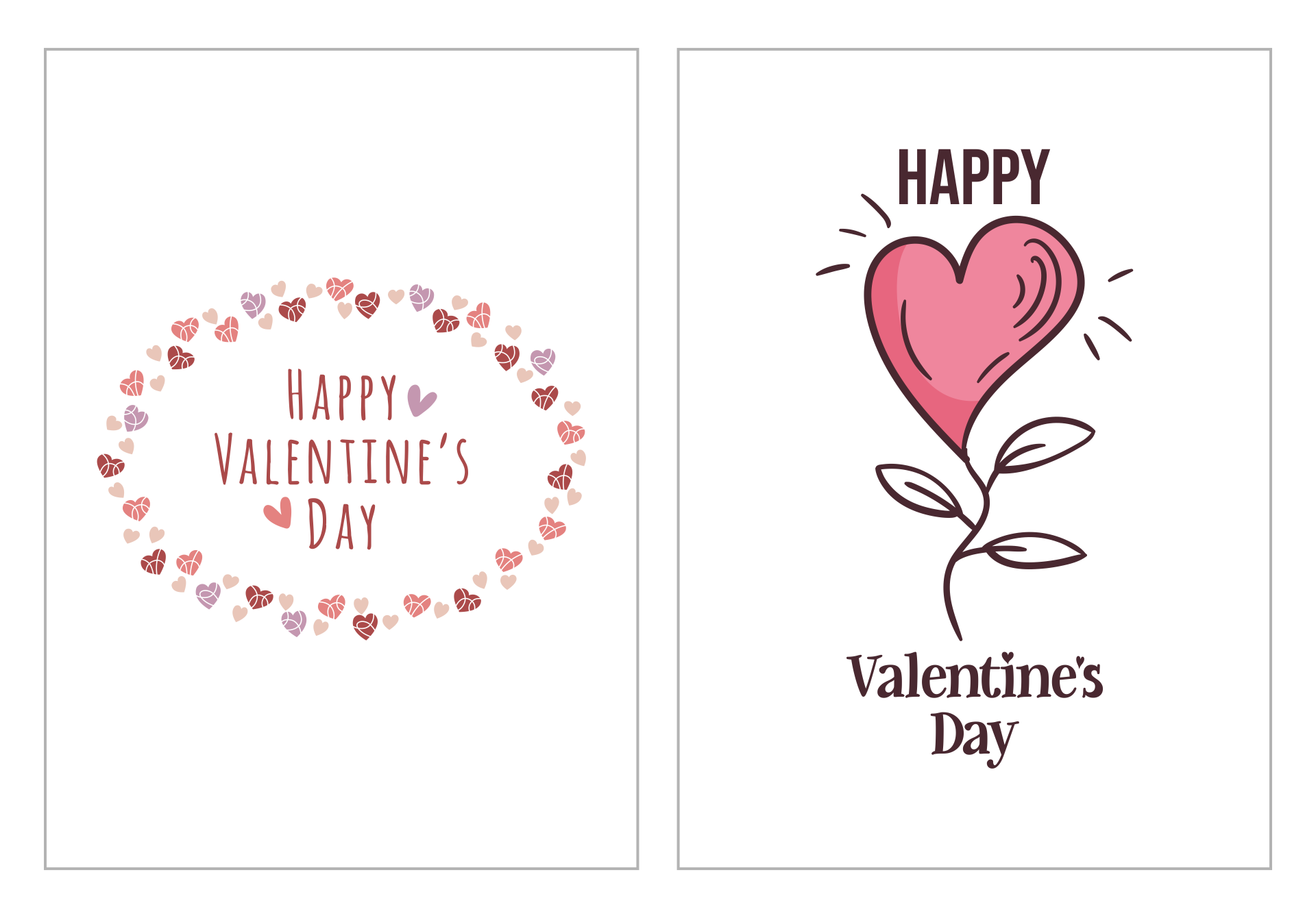 Valentine s Templates 6 Free PDF Printables Printablee