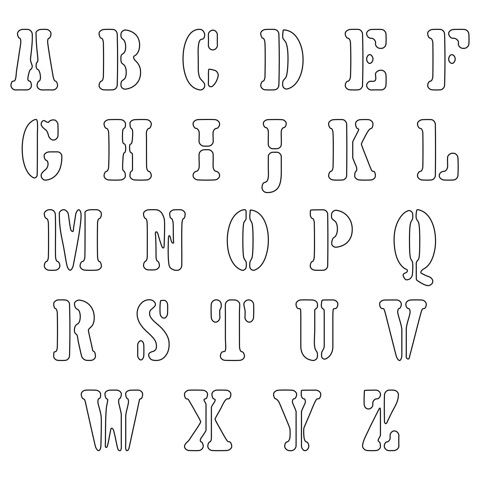 6 Inch Bubble Letters 20 Free PDF Printables Printablee