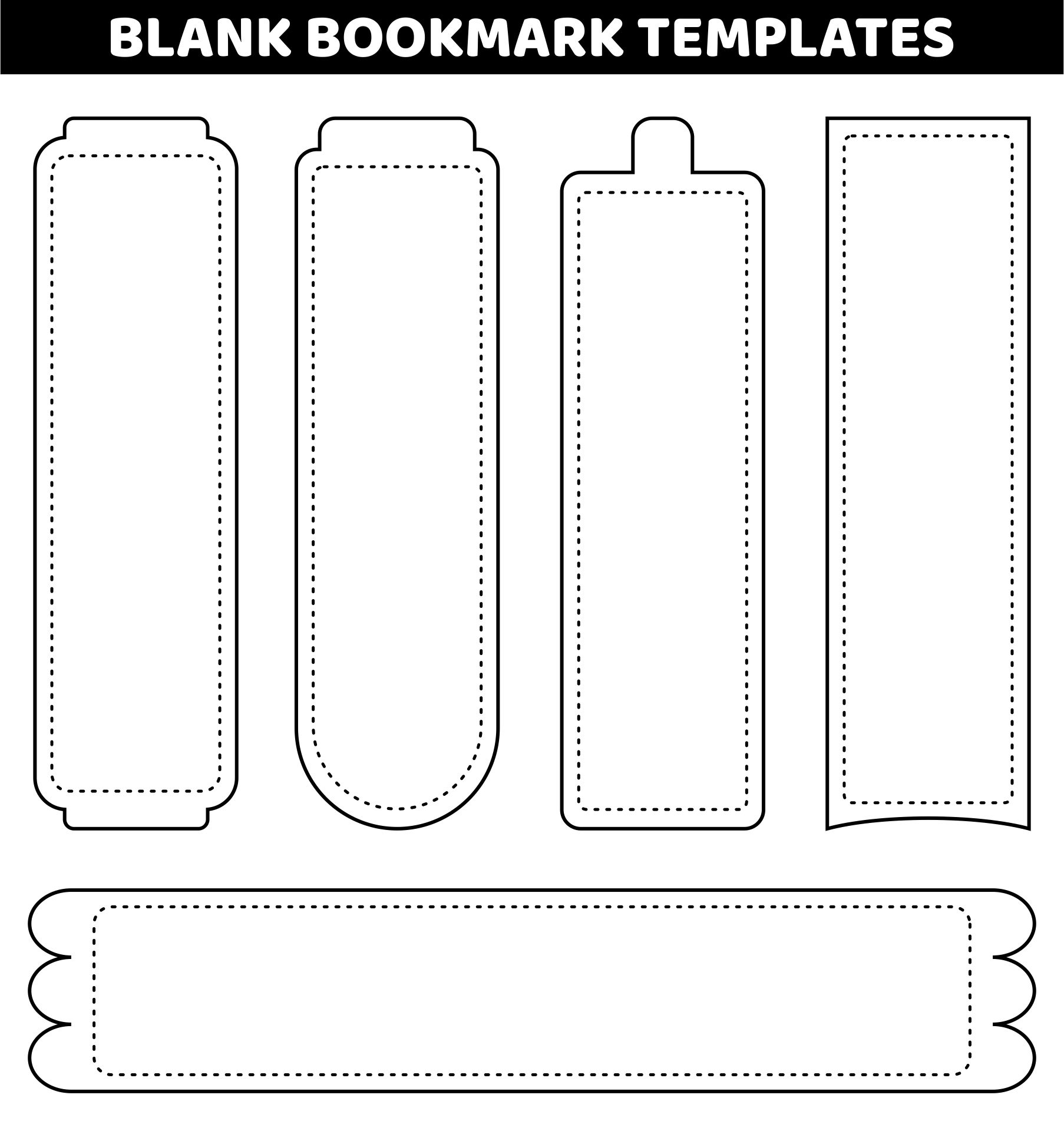 Blank Bookmark Templates – Tim's Printables  Free printable bookmarks  templates, Bookmark template, Free printable bookmarks