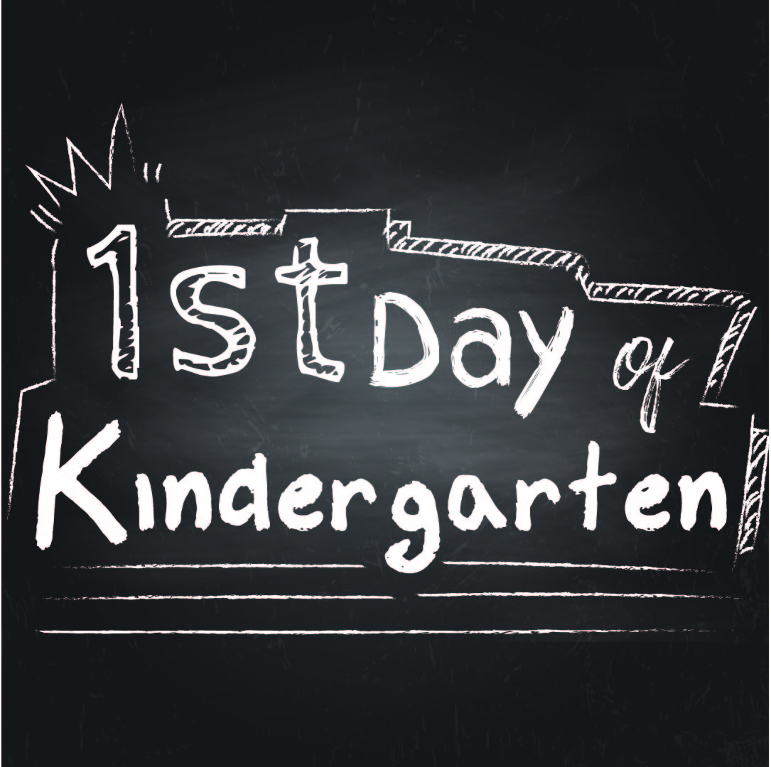 Chalkboard First Day of Kindergarten Sign Printable