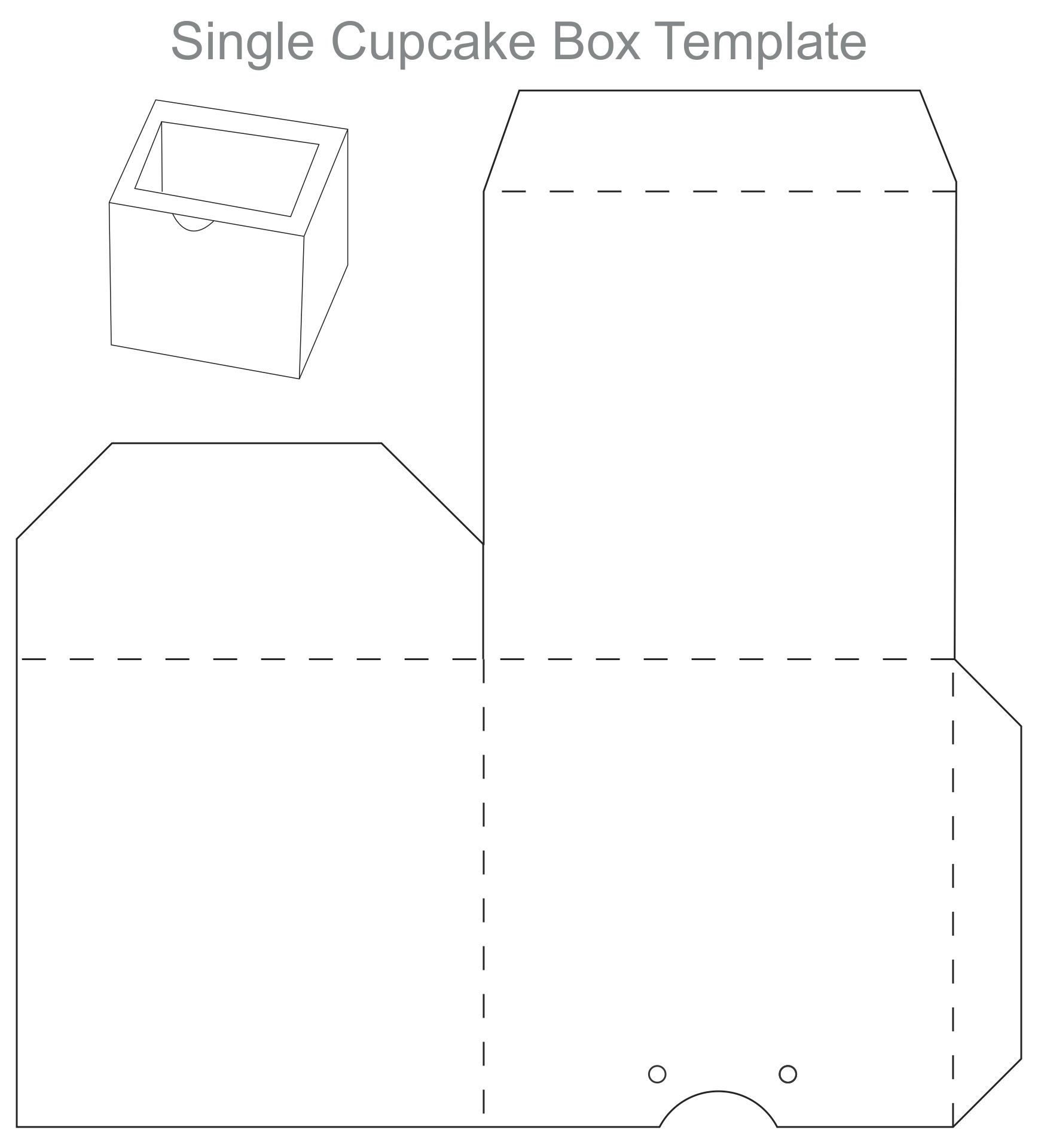 Printable Diy Cupcake Box Template Printable Templates