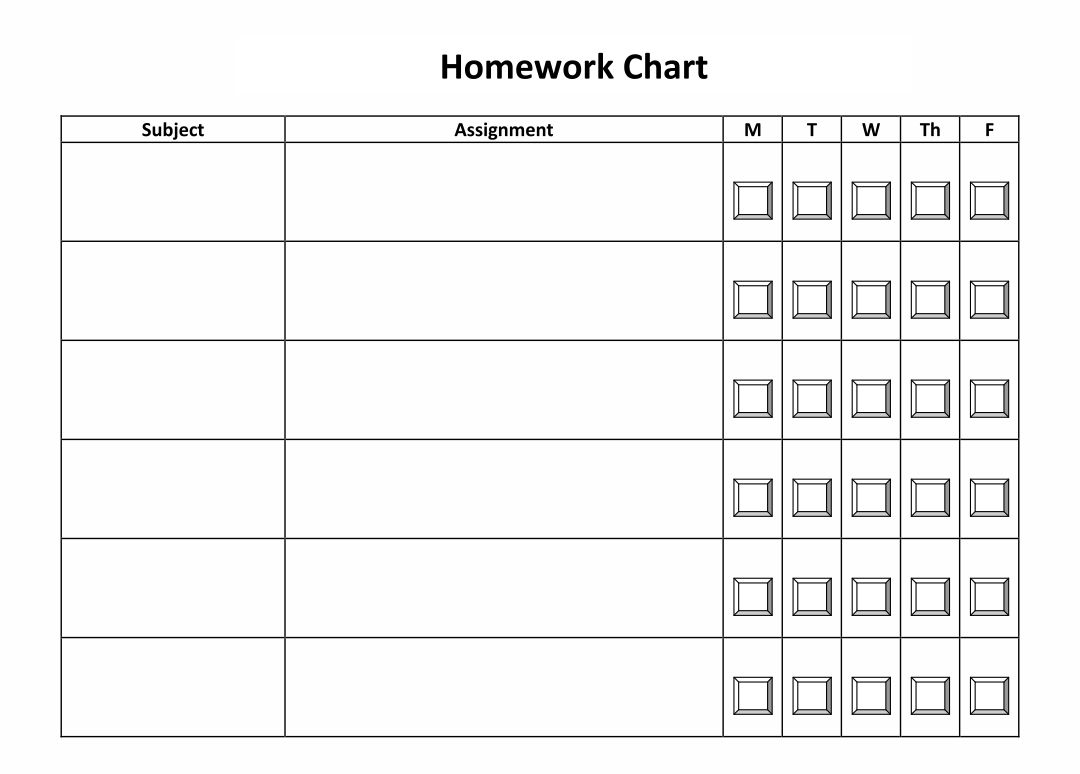 student homework checklist template