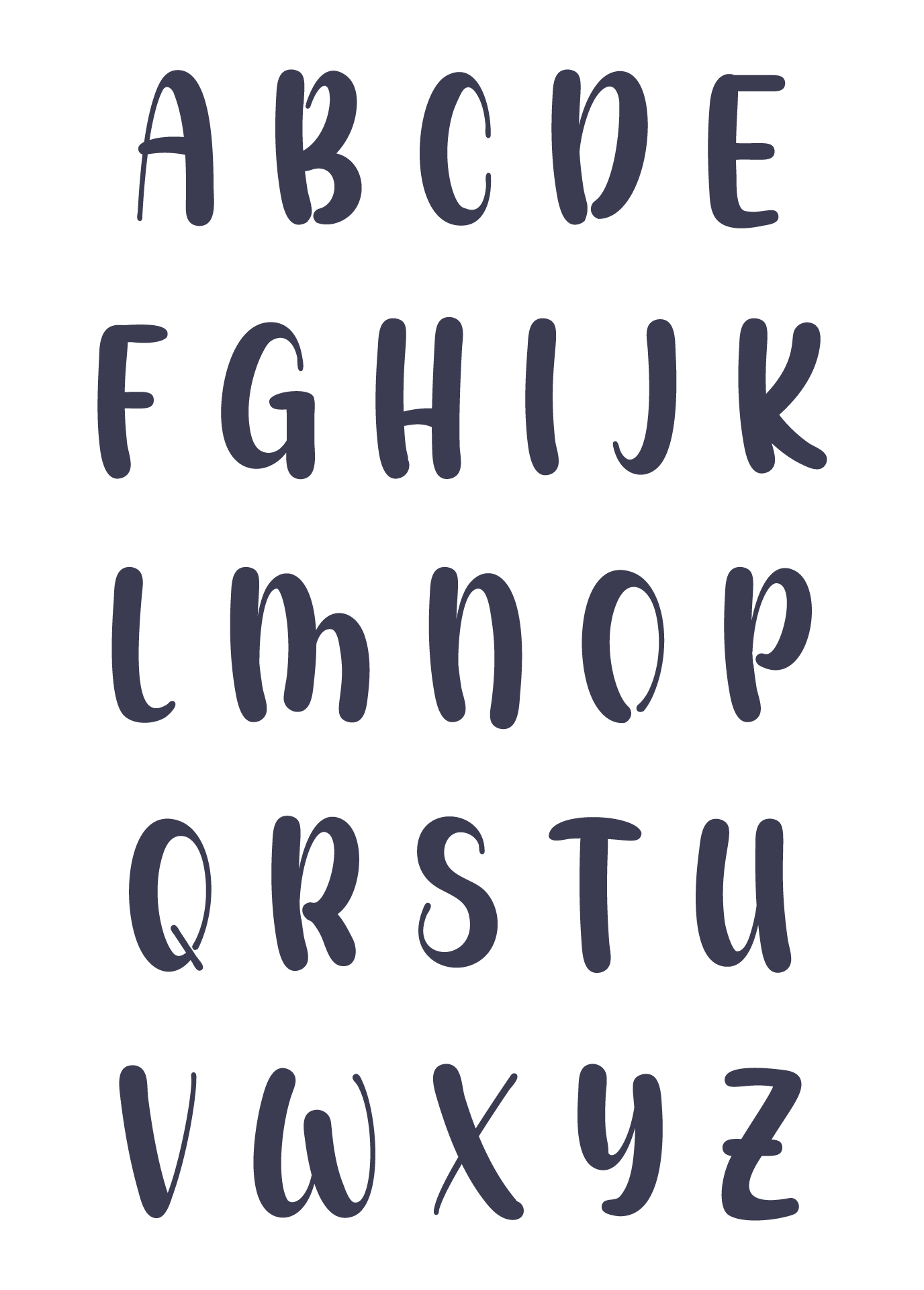 Free Printable Bubble Letter Alphabet Stencils Freebie Finding Mom
