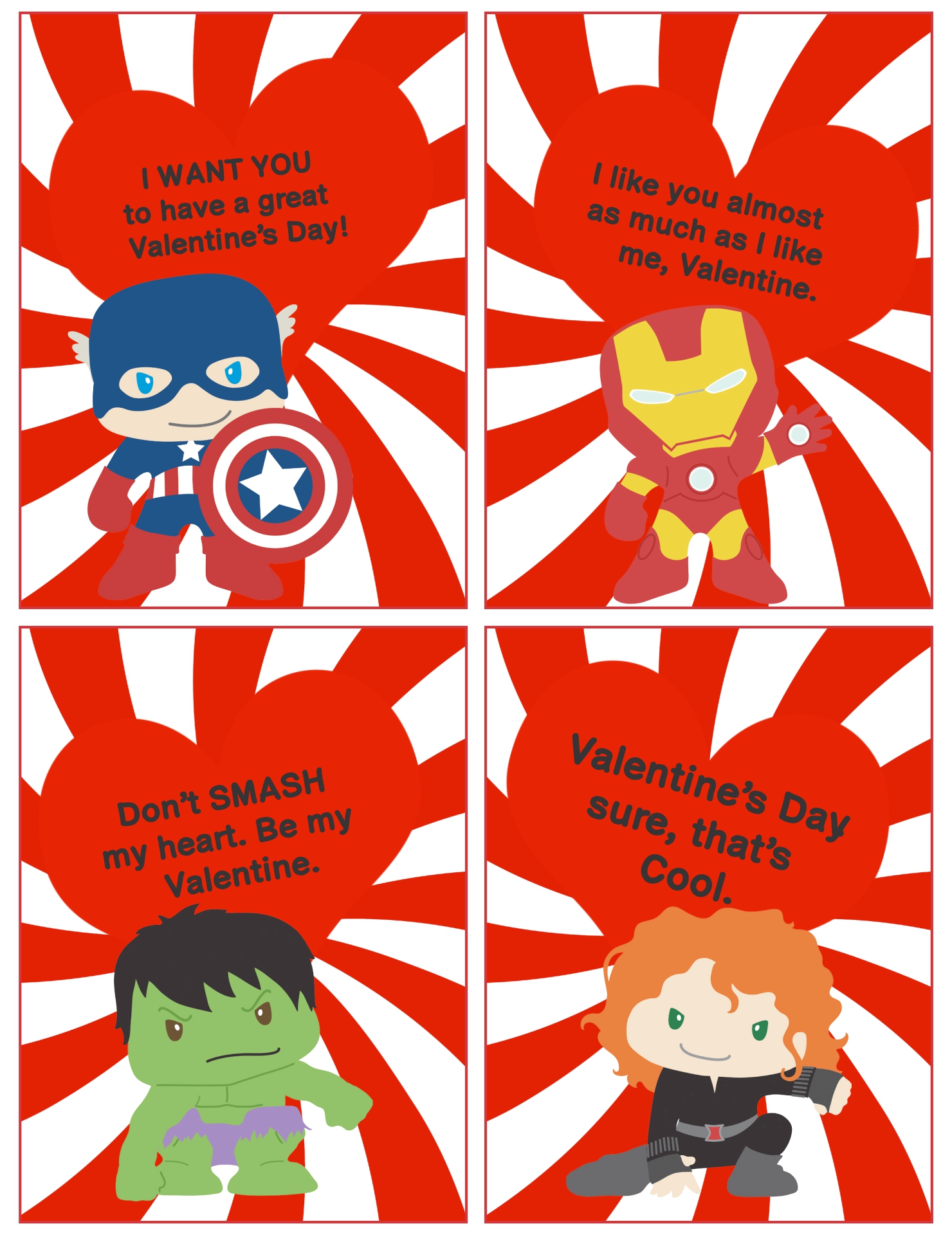 Printable Boys Valentines Day Cards