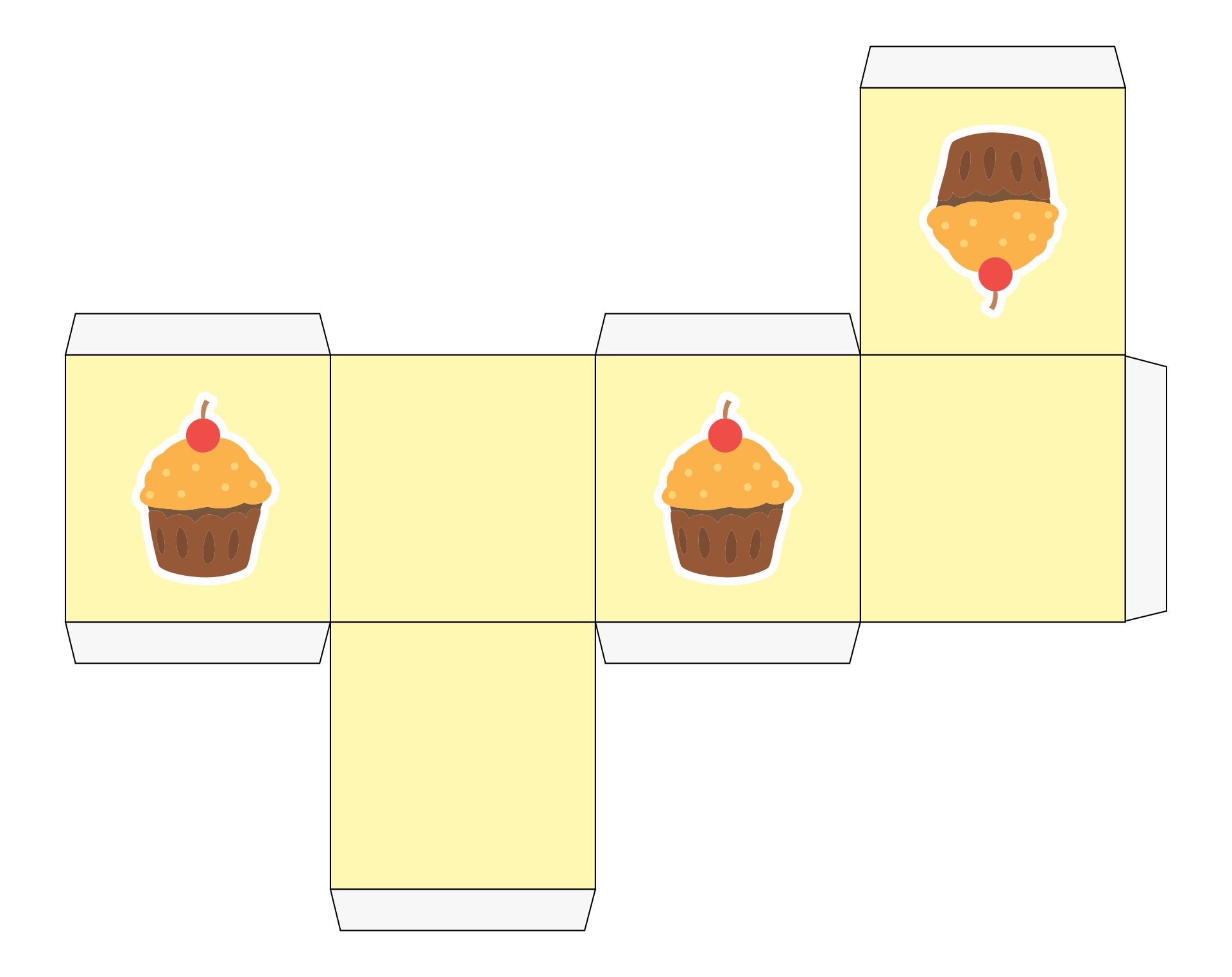 10 Best Free Printable Cupcake Boxes PDF For Free At Printablee