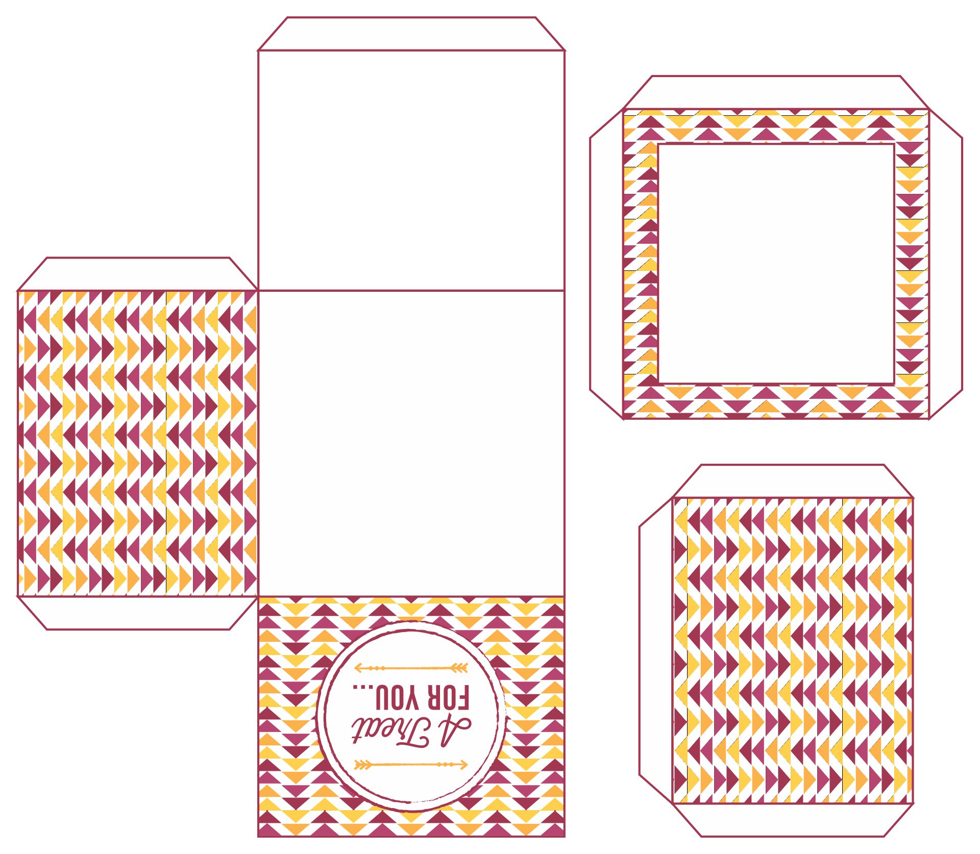 Printable Diy Cupcake Box Template