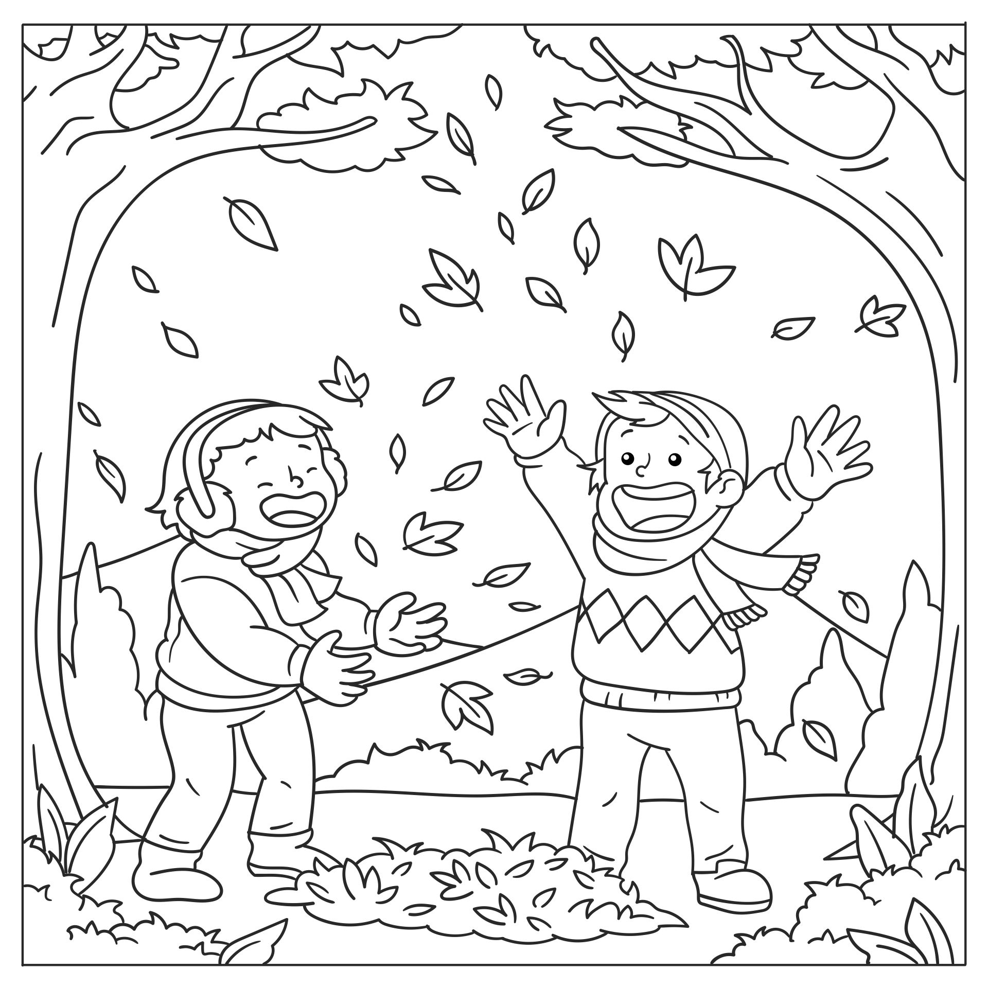 Printable Fall Coloring Pages Kids