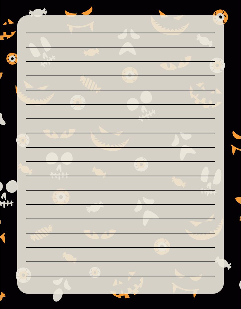 Printable Halloween Stationery Paper