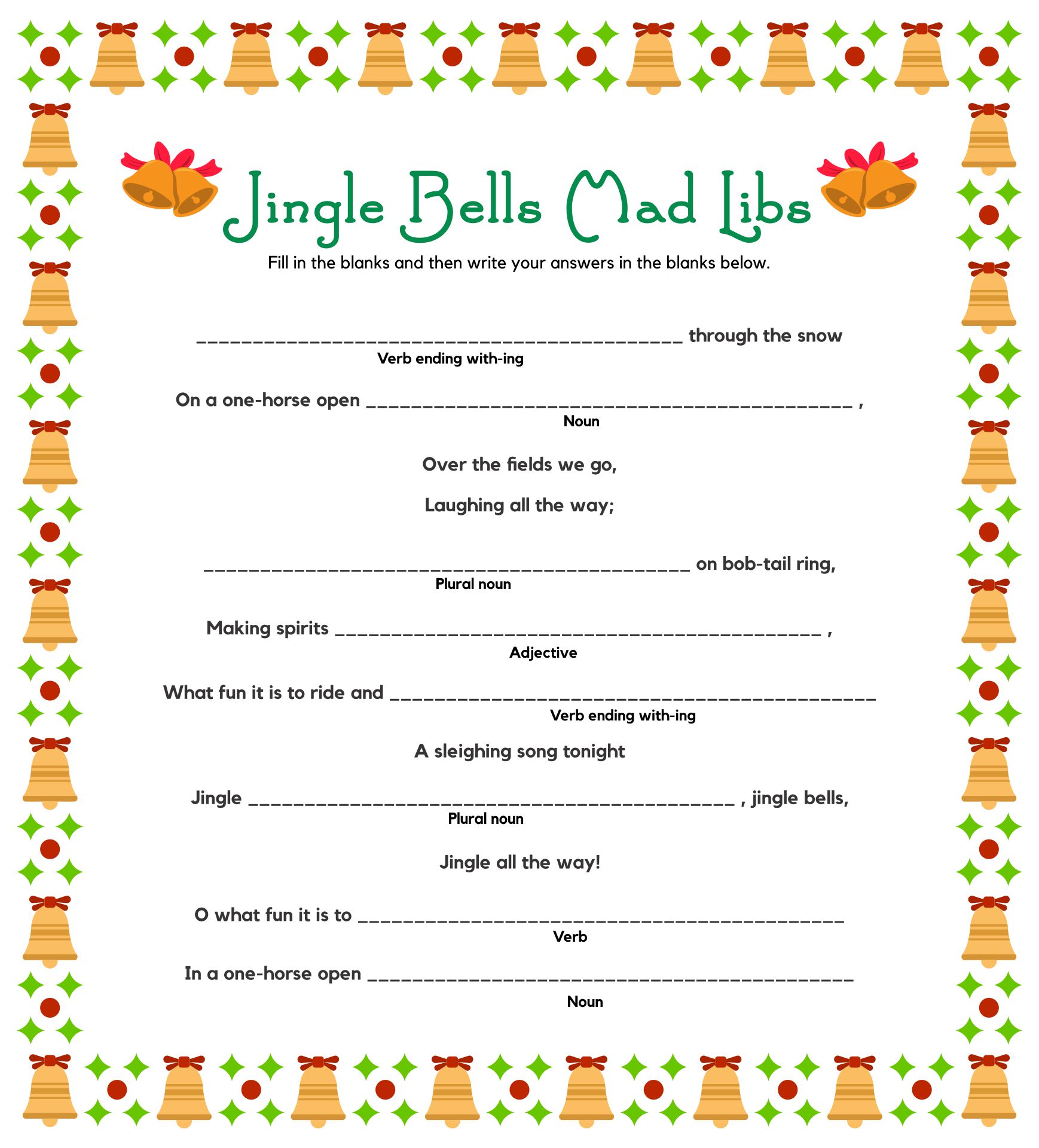 12 Best Printable Christmas Carol Mad Libs PDF For Free At Printablee