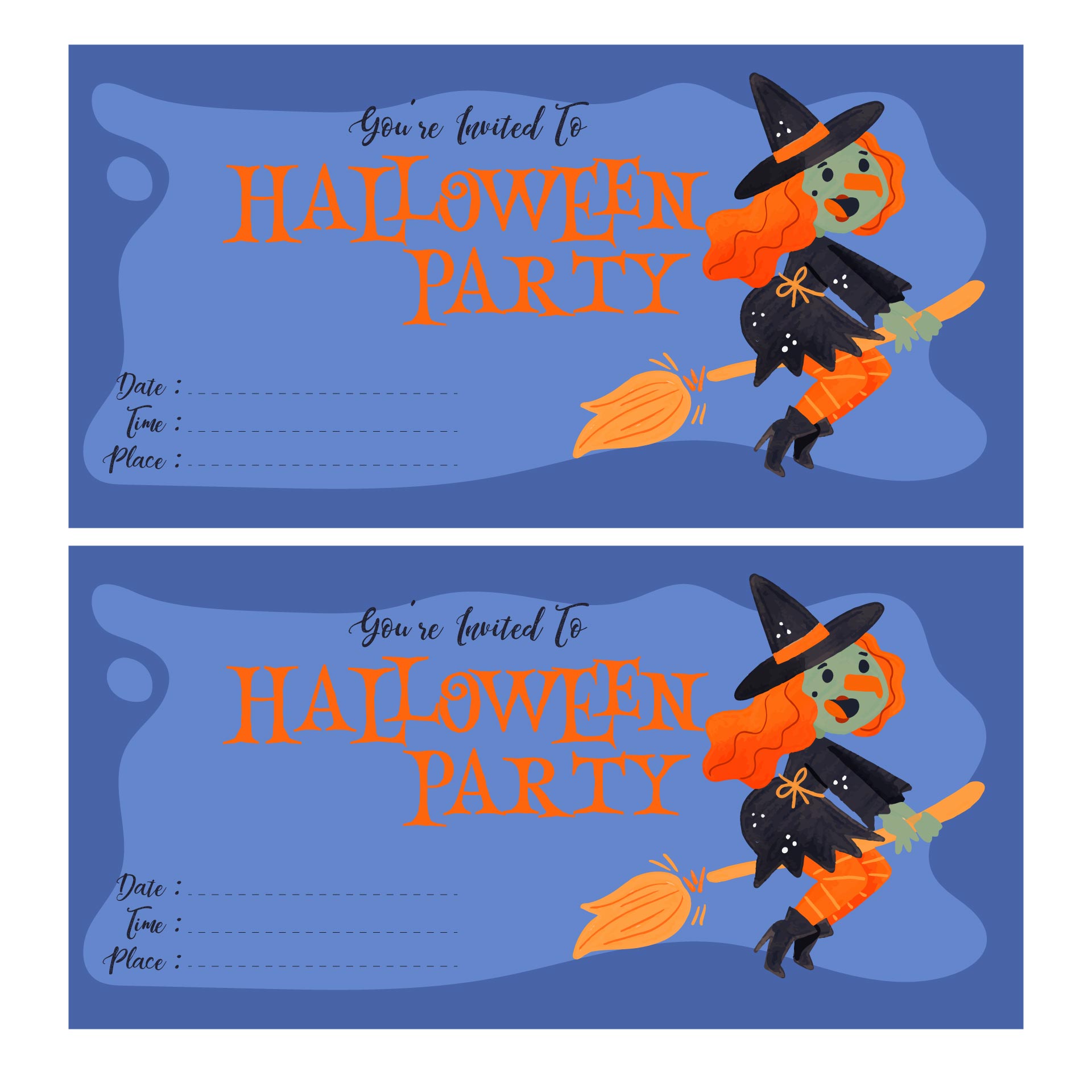 10 Best Halloween Party Invites Printable - printablee.com