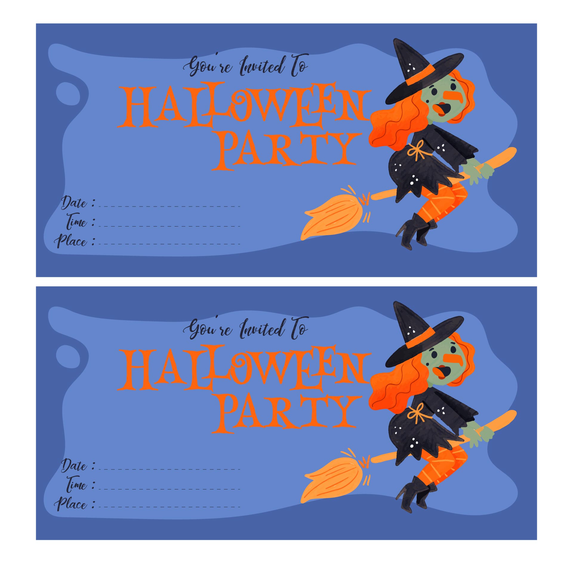 Halloween Party Invites - 15 Free PDF Printables | Printablee