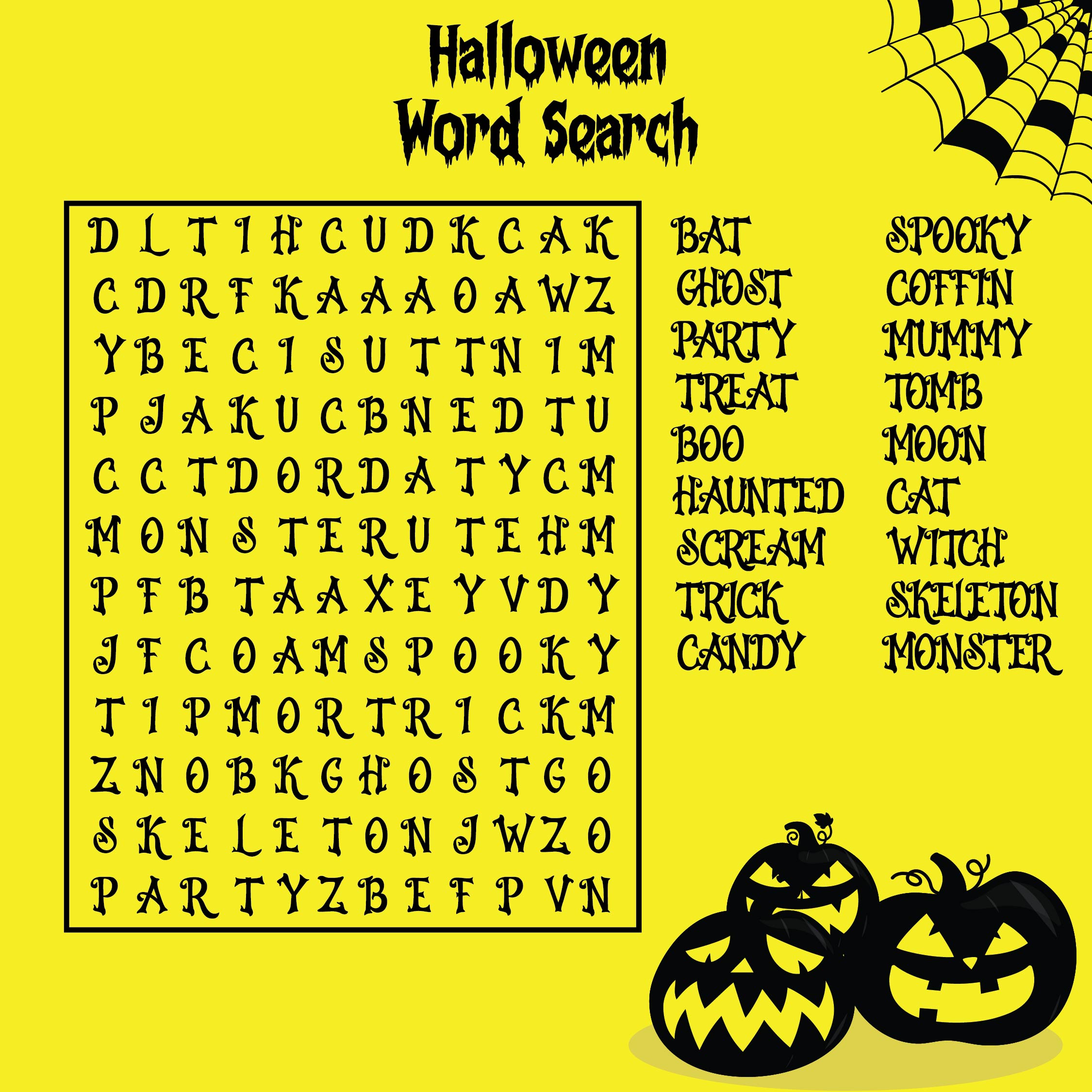 Halloween Word Searches