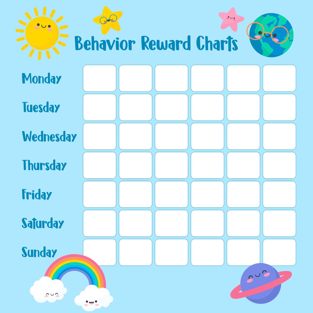 Printable Behavior Reward Chart