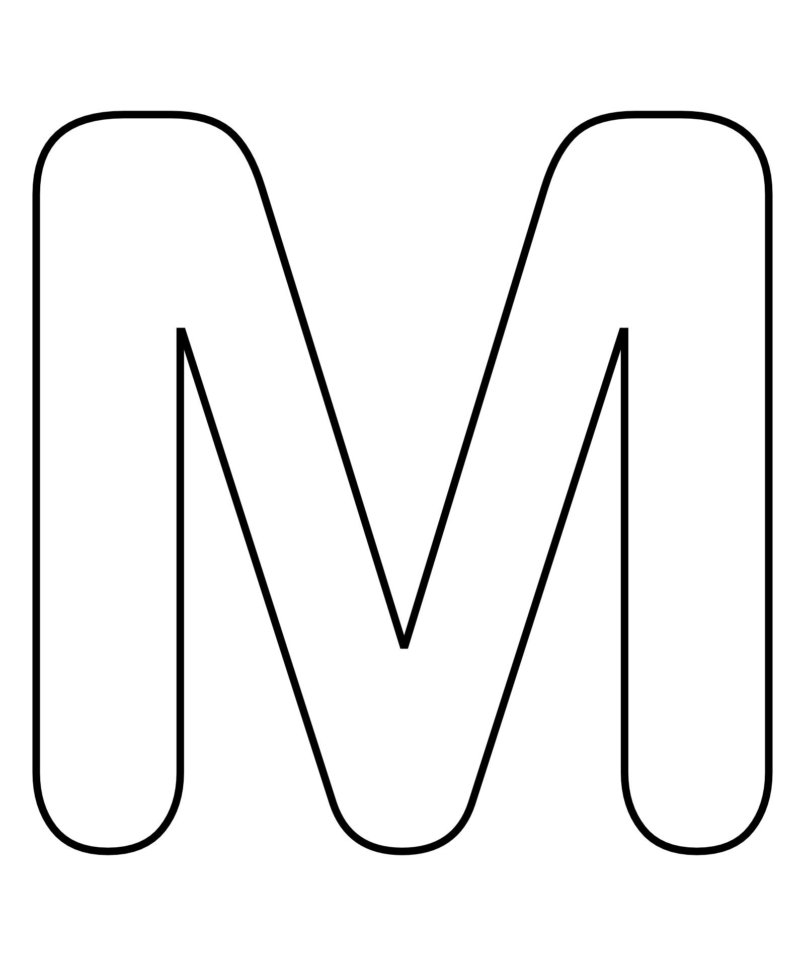 10 Best Large Printable Bubble Letters M PDF For Free At Printablee