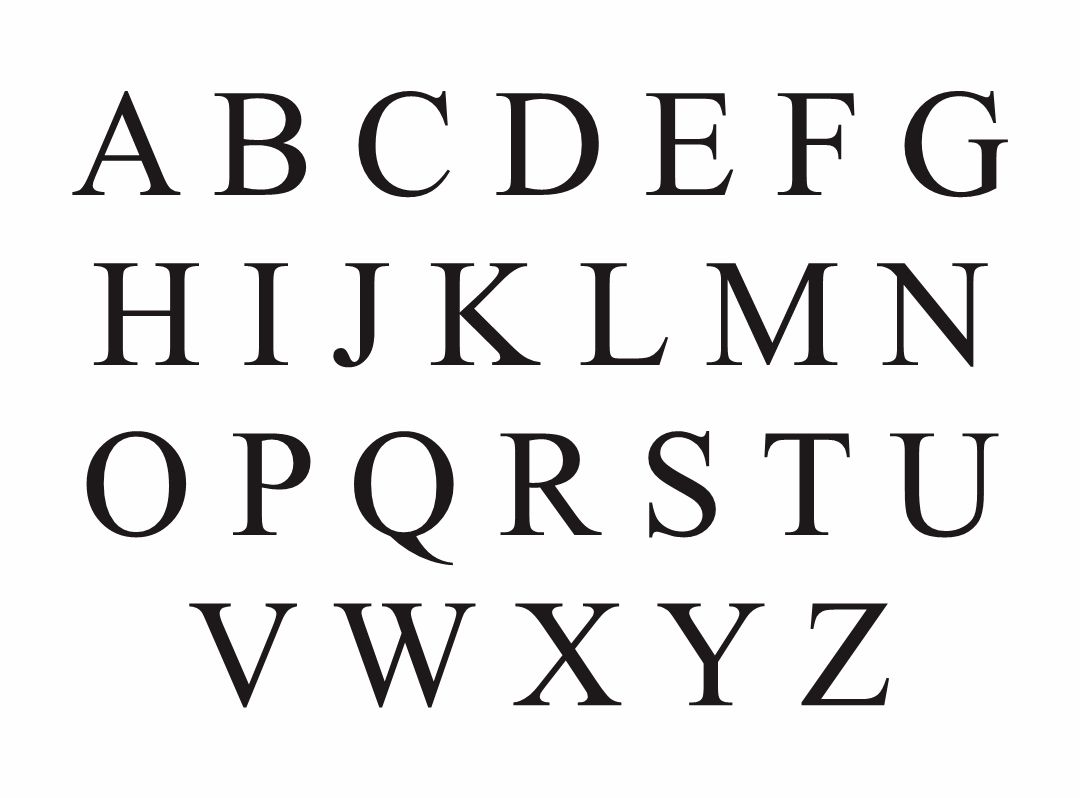 Large Size Alphabet Letter Printable Stencil