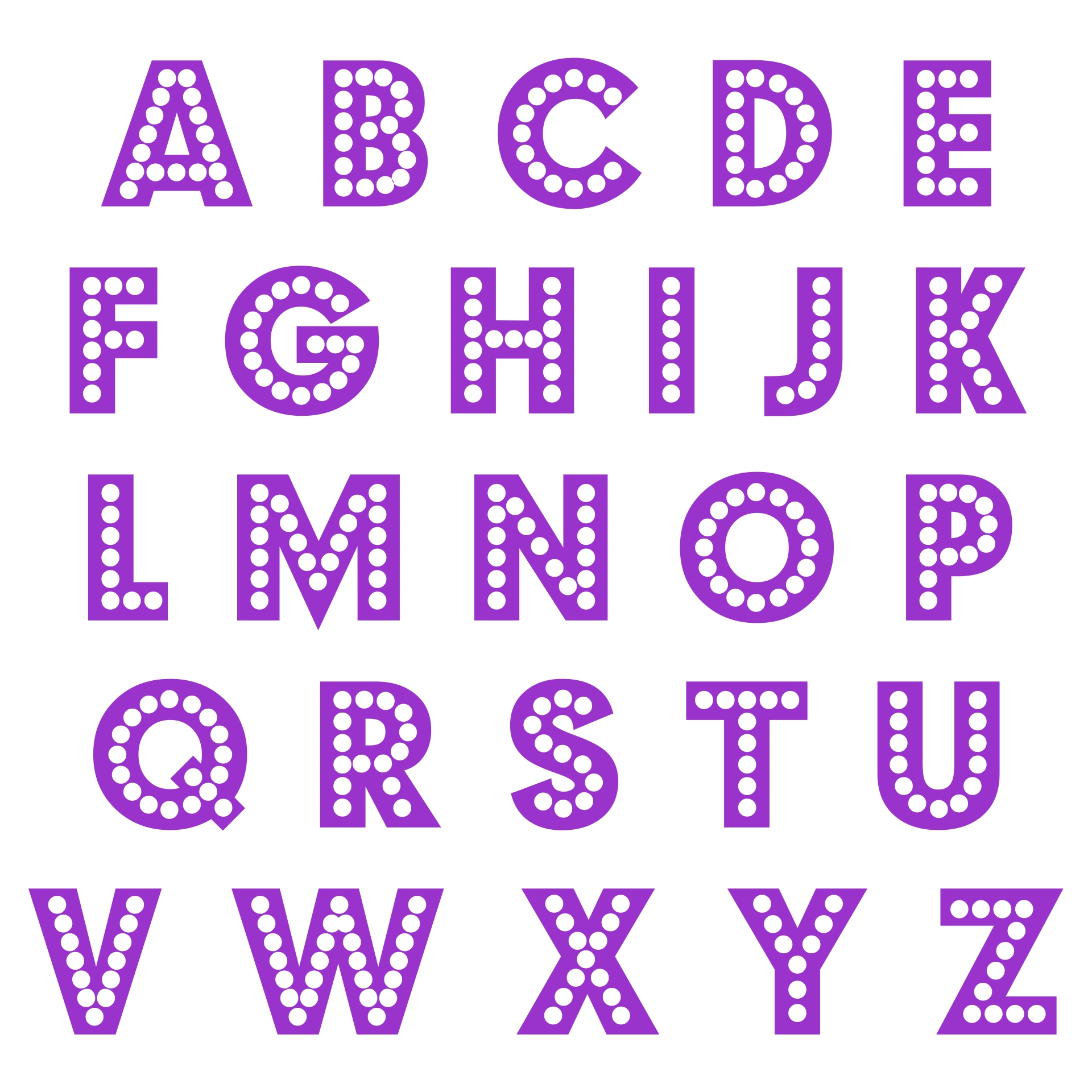 9 Best Images of Free Printable Polka Dot Alphabet - Bubble Letter T ...