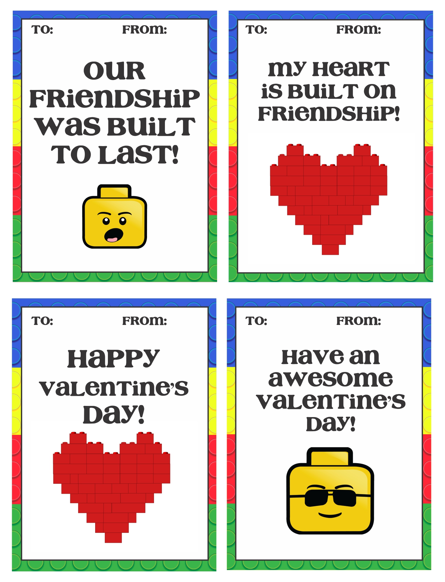 Printable Valentine Cards for Boys