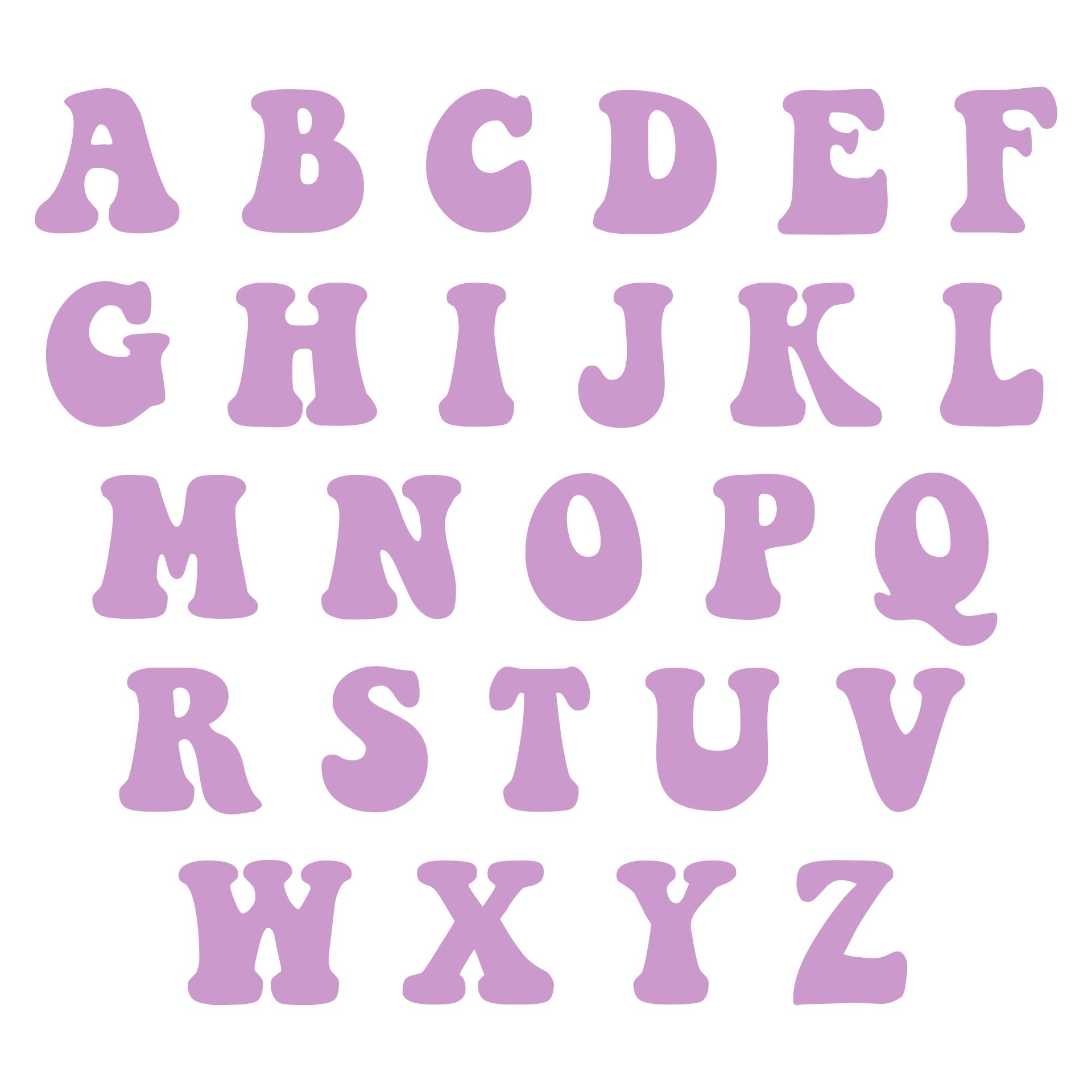 Printable Bubble Letters Alphabet