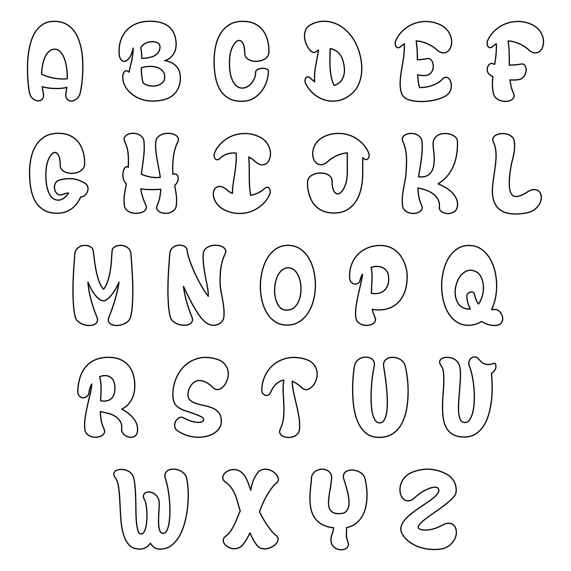 10 Best 6 Inch Printable Bubble Letters Printablee Com