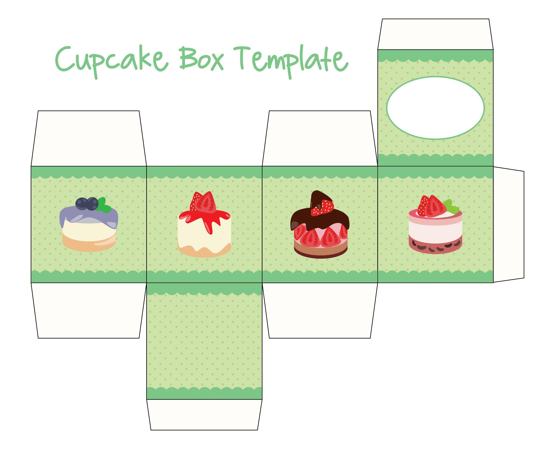 Printable Cupcake Box