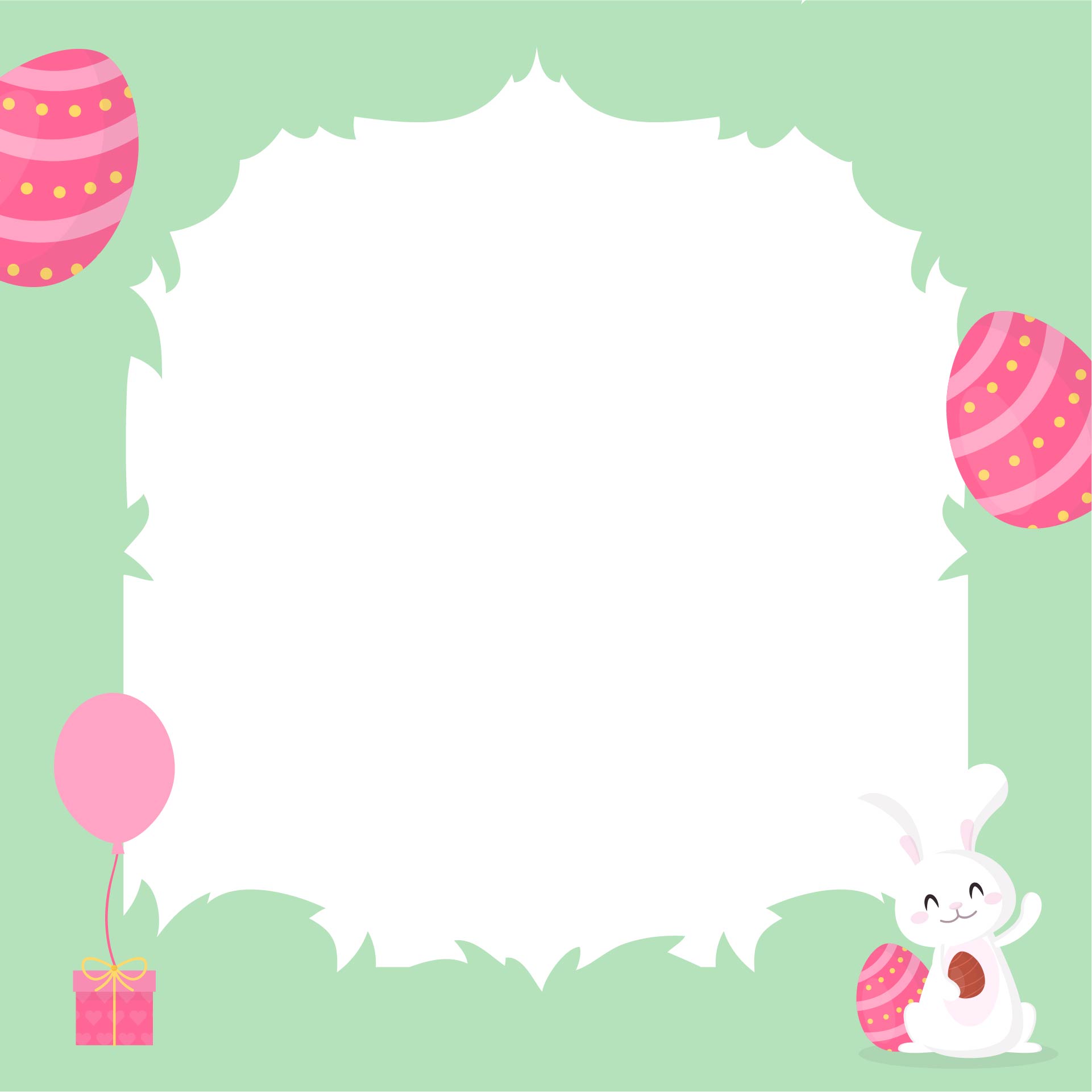 Printable Easter Bunny Border