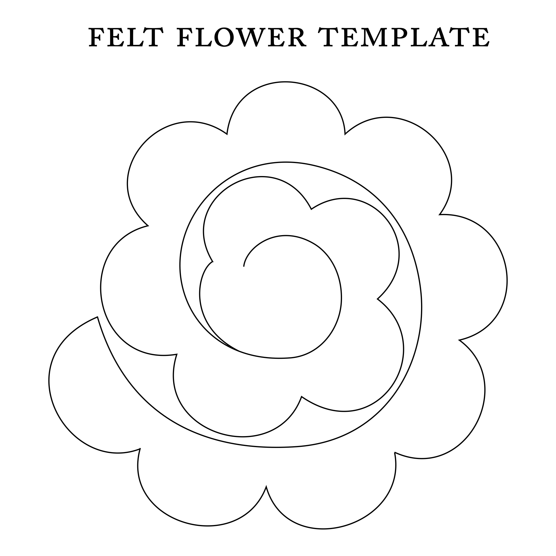 Printable Felt Flower Template