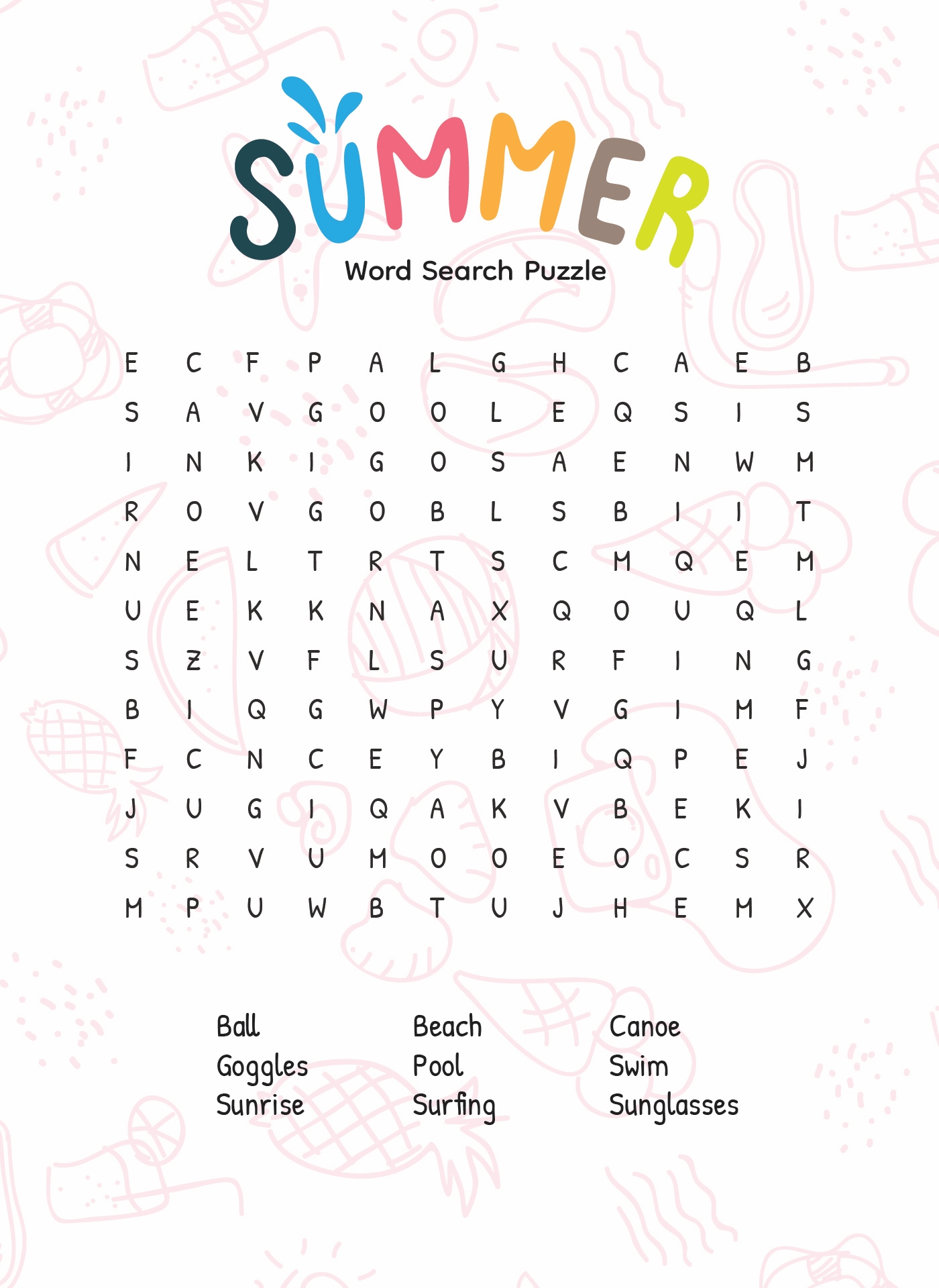 5 Best Printable Summer Word Searches For 2nd Graders PDF For Free At Printablee 5 Best Printable Summer Word Searches For 2nd Graders PDF For Free At Printablee